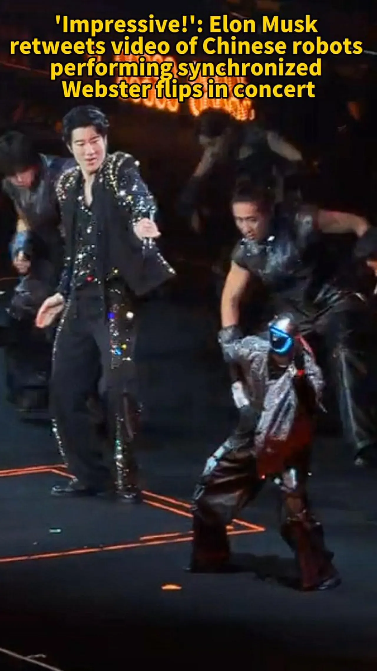 Çin Yapımı Robotlar Wang Leehom Konserinde Sahne Aldı, Elon Musk'tan Övgü Aldı Çin Yapımı Robotlar Wang Leehom Konserinde Sahne Aldı, Elon Musk'tan Övgü Aldı