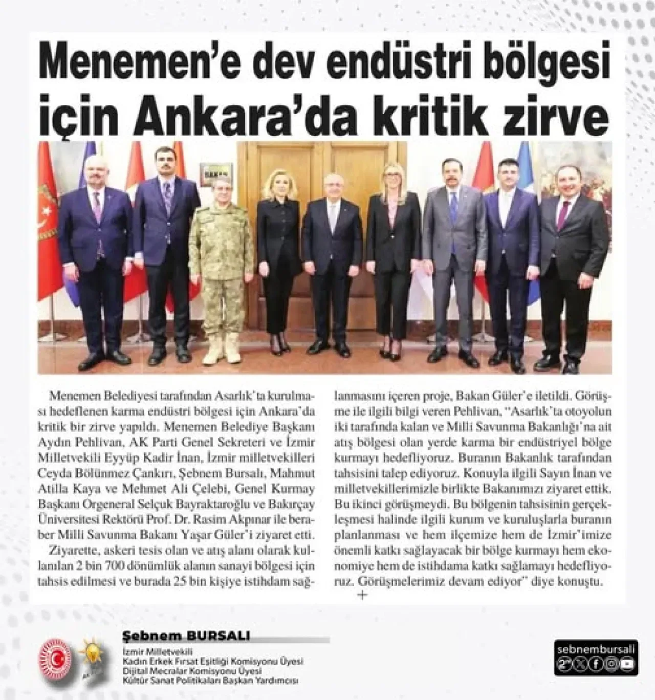 AK Parti İzmir Milletvekili Şebnem Bursalı Basında Yer Alan Haberiyle Gündem Oldu AK Parti İzmir Milletvekili Şebnem Bursalı Basında Yer Alan Haberiyle Gündem Oldu