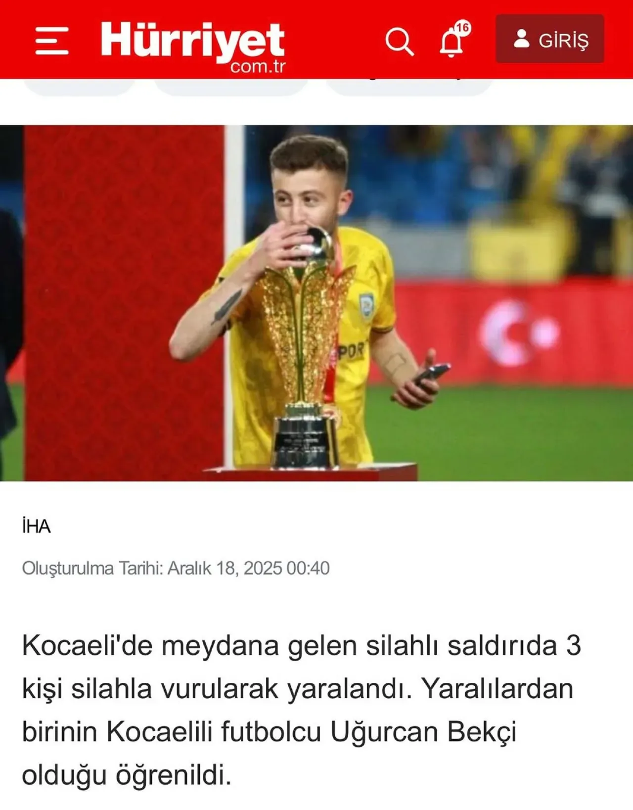 Uğurcan Bekçi'ye Geçmiş Olsun Mesajı Uğurcan Bekçi'ye Geçmiş Olsun Mesajı