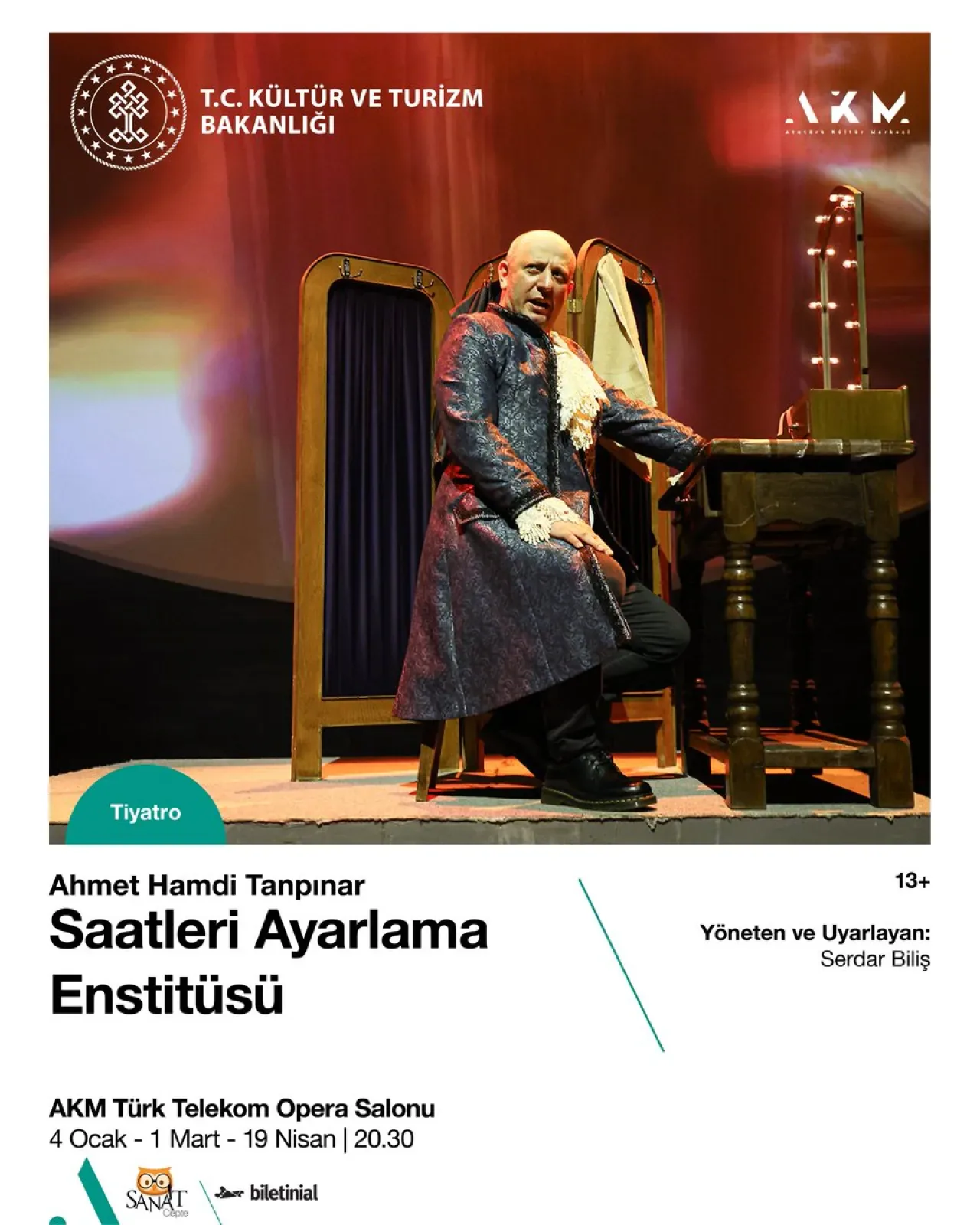 Ahmet Hamdi Tanpınar'ın "Saatleri Ayarlama Enstitüsü" AKM Sahnesinde Ahmet Hamdi Tanpınar'ın "Saatleri Ayarlama Enstitüsü" AKM Sahnesinde