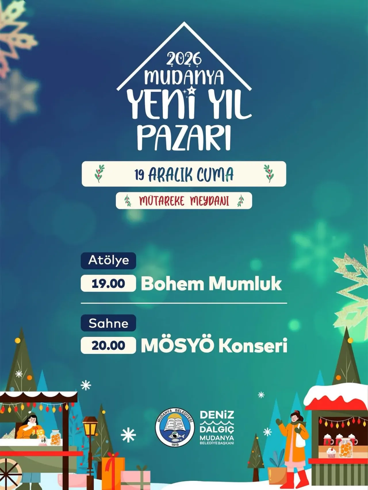 Mudanya'da Yeni Yıl Coşkusu Mütareke Meydanı'nda Yaşanacak Mudanya'da Yeni Yıl Coşkusu Mütareke Meydanı'nda Yaşanacak