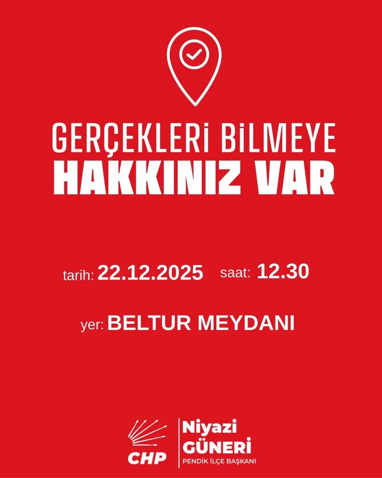 CHP Pendik, Yeni Seçim Çalışmasını Beltur Meydanı'nda Başlatıyor CHP Pendik, Yeni Seçim Çalışmasını Beltur Meydanı'nda Başlatıyor