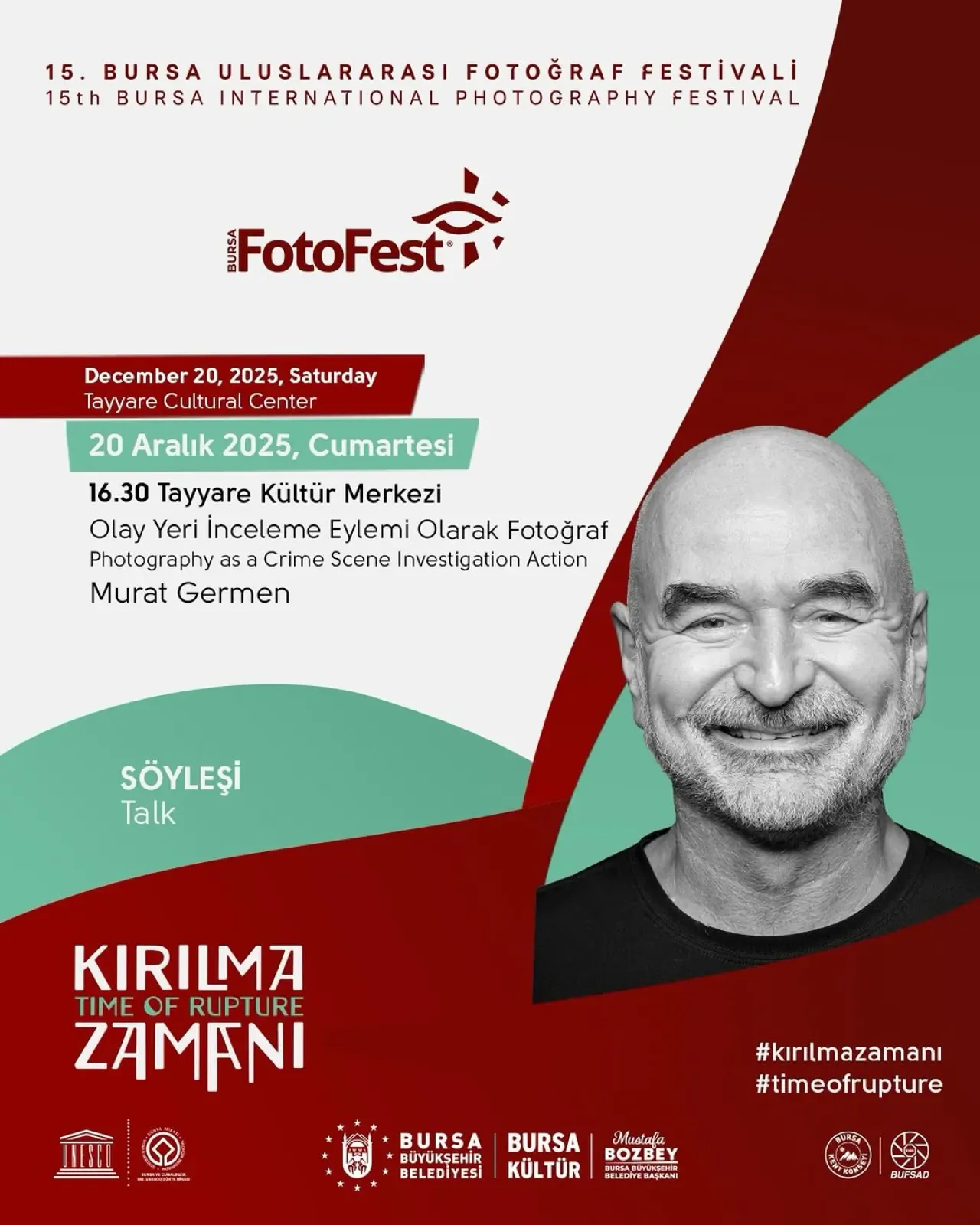 Murat Germen, Bursa'da Fotoğrafı "Olay Yeri İnceleme Eylemi" Olarak Ele Alacak Murat Germen, Bursa'da Fotoğrafı "Olay Yeri İnceleme Eylemi" Olarak Ele Alacak