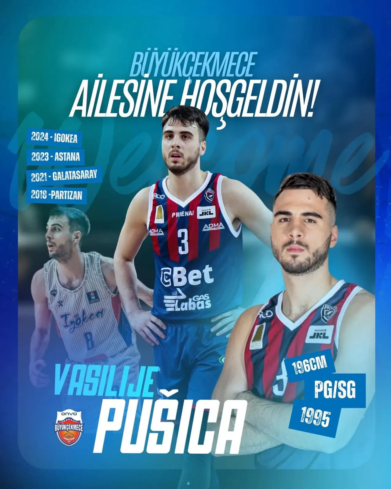 Büyükçekmece Basketbol, Tecrübeli Guard Vasilije Pušica'yı Kadrosuna Kattı Büyükçekmece Basketbol, Tecrübeli Guard Vasilije Pušica'yı Kadrosuna Kattı