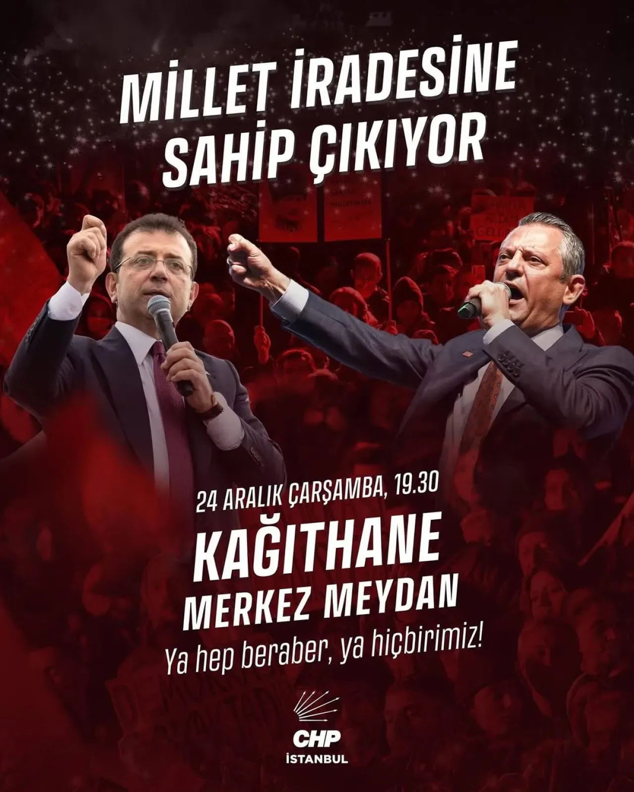 CHP'li Özgür Özel Öncülüğünde Kağıthane'de "Özgürlük" Mitingi CHP'li Özgür Özel Öncülüğünde Kağıthane'de "Özgürlük" Mitingi