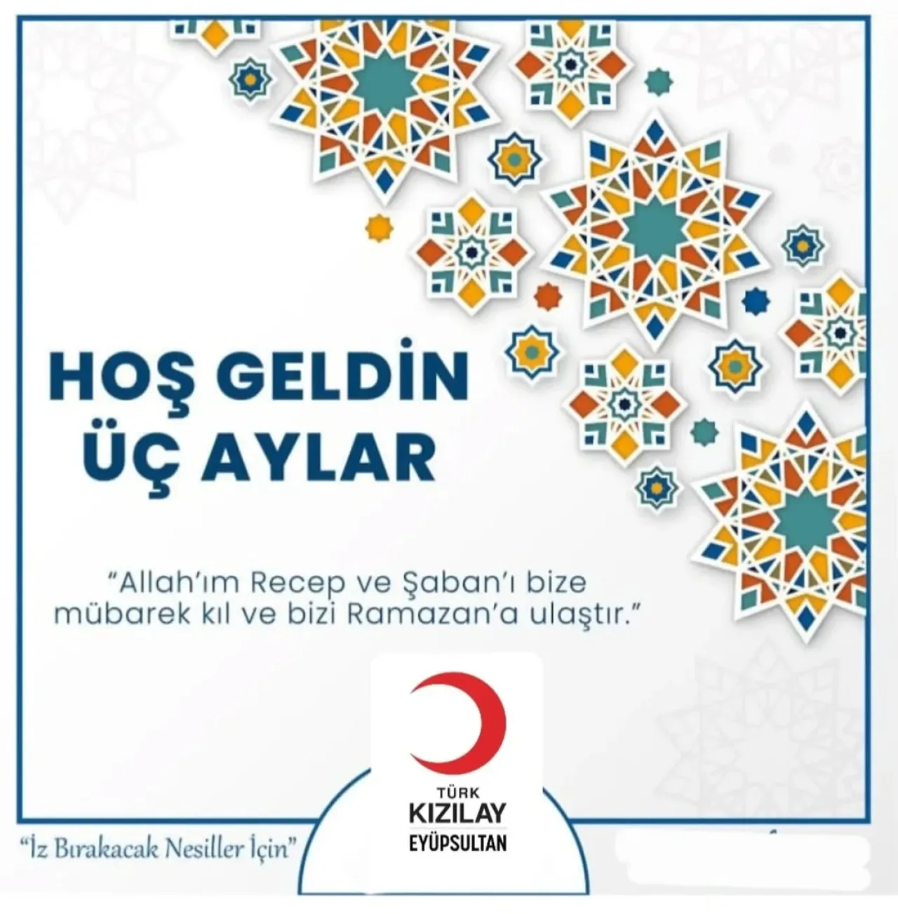 Eyüpsultan Türk Kızılay'ından Üç Aylar Mesajı: İyilik ve Paylaşım Vurgusu Eyüpsultan Türk Kızılay'ından Üç Aylar Mesajı: İyilik ve Paylaşım Vurgusu