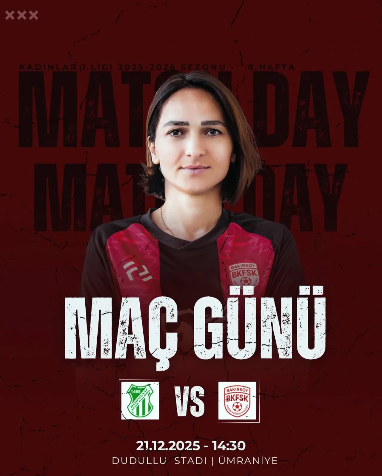 Bakırköy Kadın Futbol Kulübü, Ligin 8. Haftasında Dudullu Spor ile Karşılaşacak Bakırköy Kadın Futbol Kulübü, Ligin 8. Haftasında Dudullu Spor ile Karşılaşacak