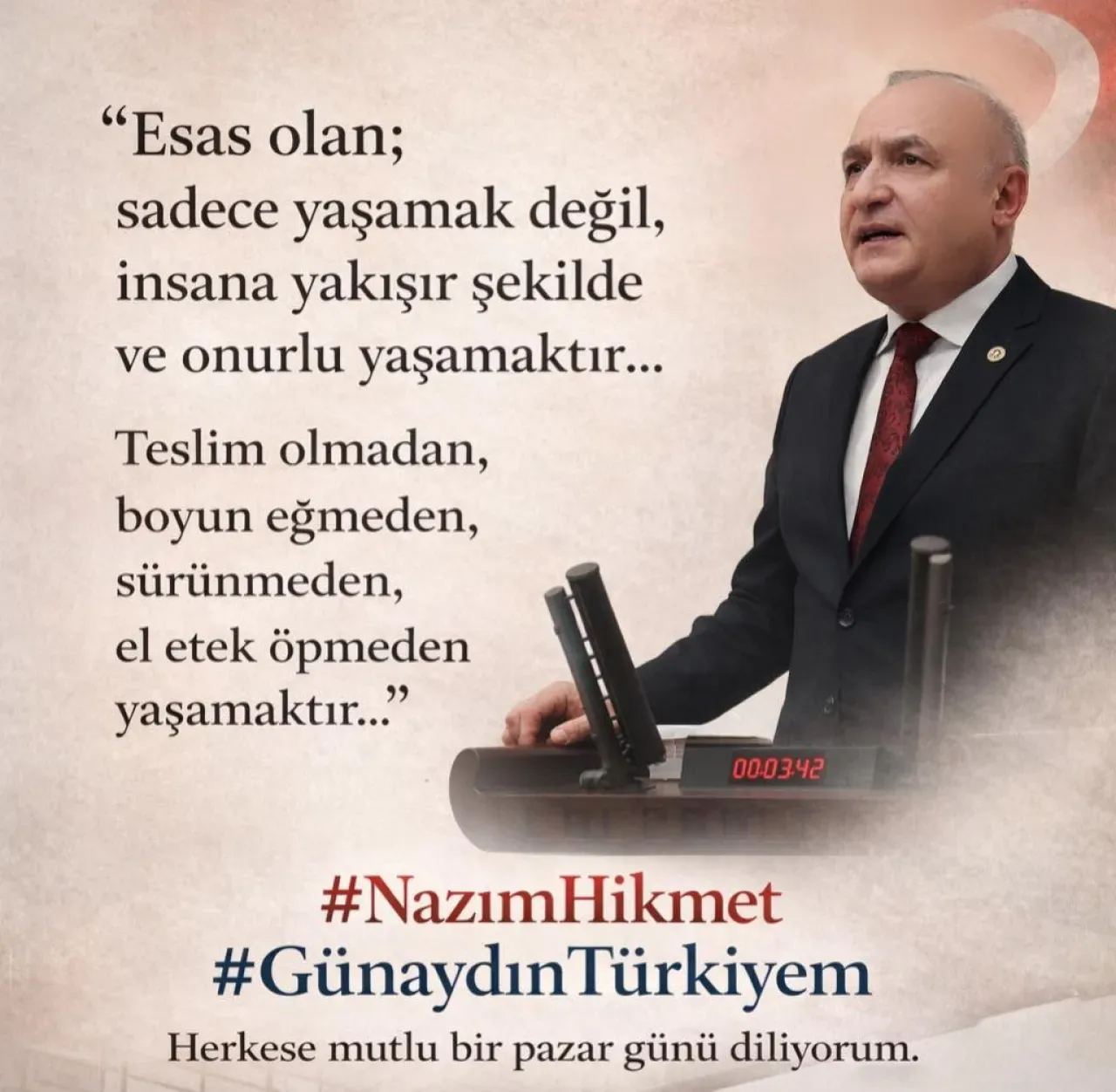 CHP'li Melih Meriç'ten Onurlu Yaşam Vurgusu CHP'li Melih Meriç'ten Onurlu Yaşam Vurgusu