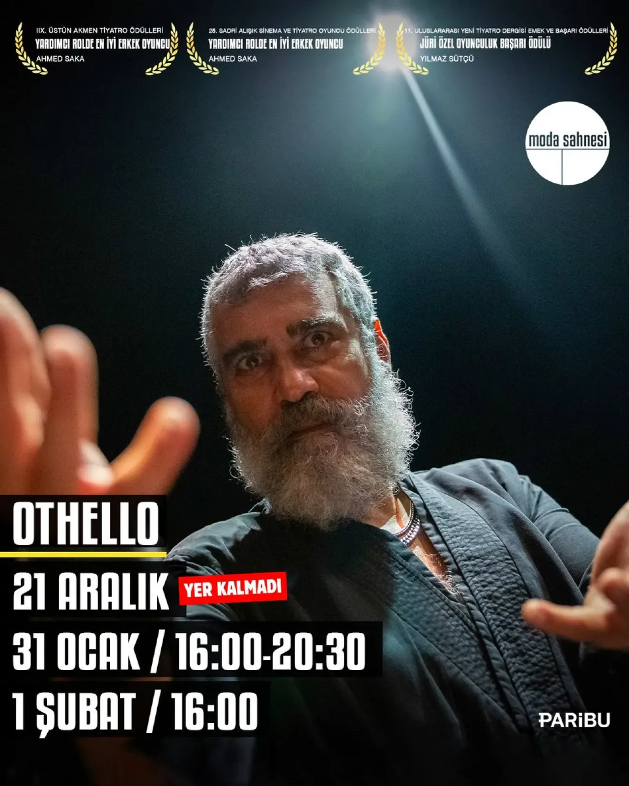 Moda Sahnesi'nde Othello Oyunu Ocak Sonunda Seyirciyle Buluşuyor Moda Sahnesi'nde Othello Oyunu Ocak Sonunda Seyirciyle Buluşuyor