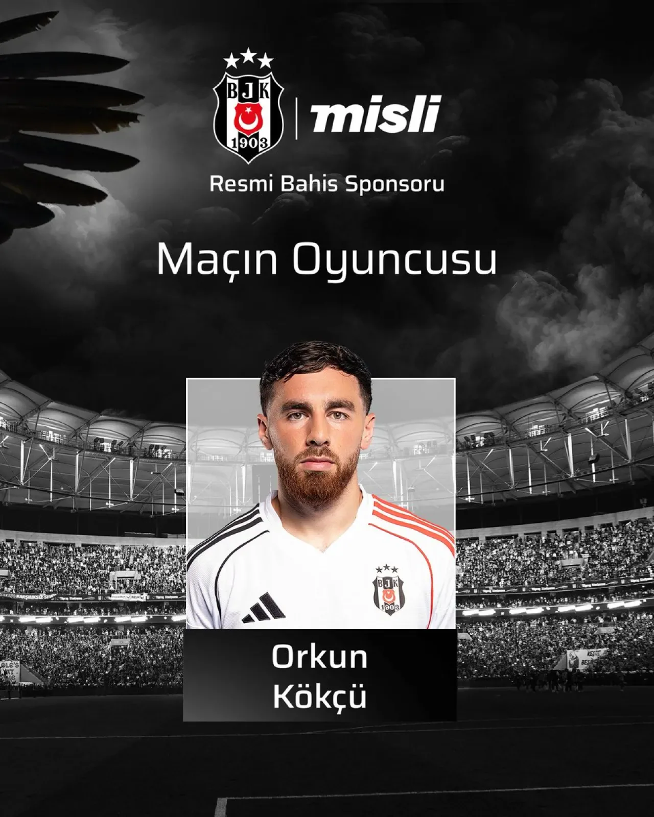 Orkun Kökçü, Beşiktaş Maçının En Değerli Oyuncusu Seçildi Orkun Kökçü, Beşiktaş Maçının En Değerli Oyuncusu Seçildi