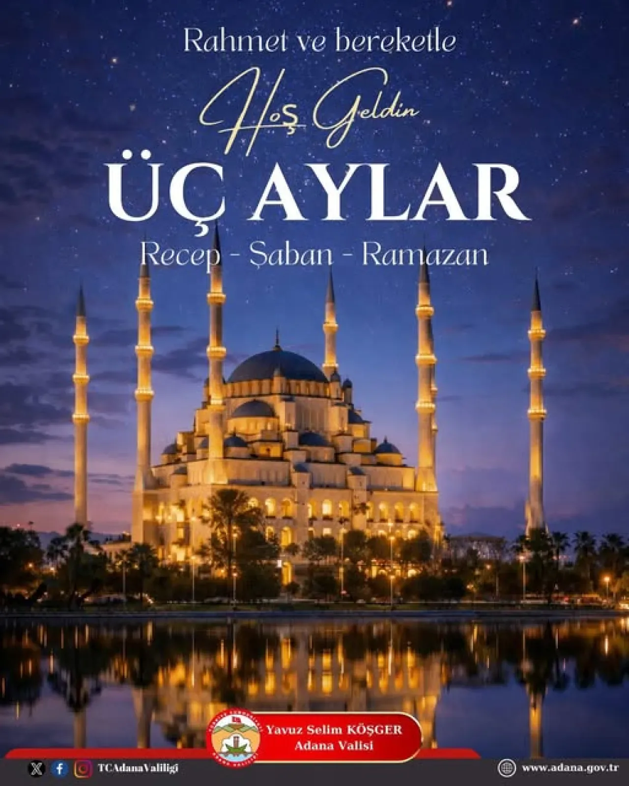 Adana Valisi KÖŞGER'den Üç Aylar Mesajı: Birlik ve Beraberlik Vurgusu Adana Valisi KÖŞGER'den Üç Aylar Mesajı: Birlik ve Beraberlik Vurgusu
