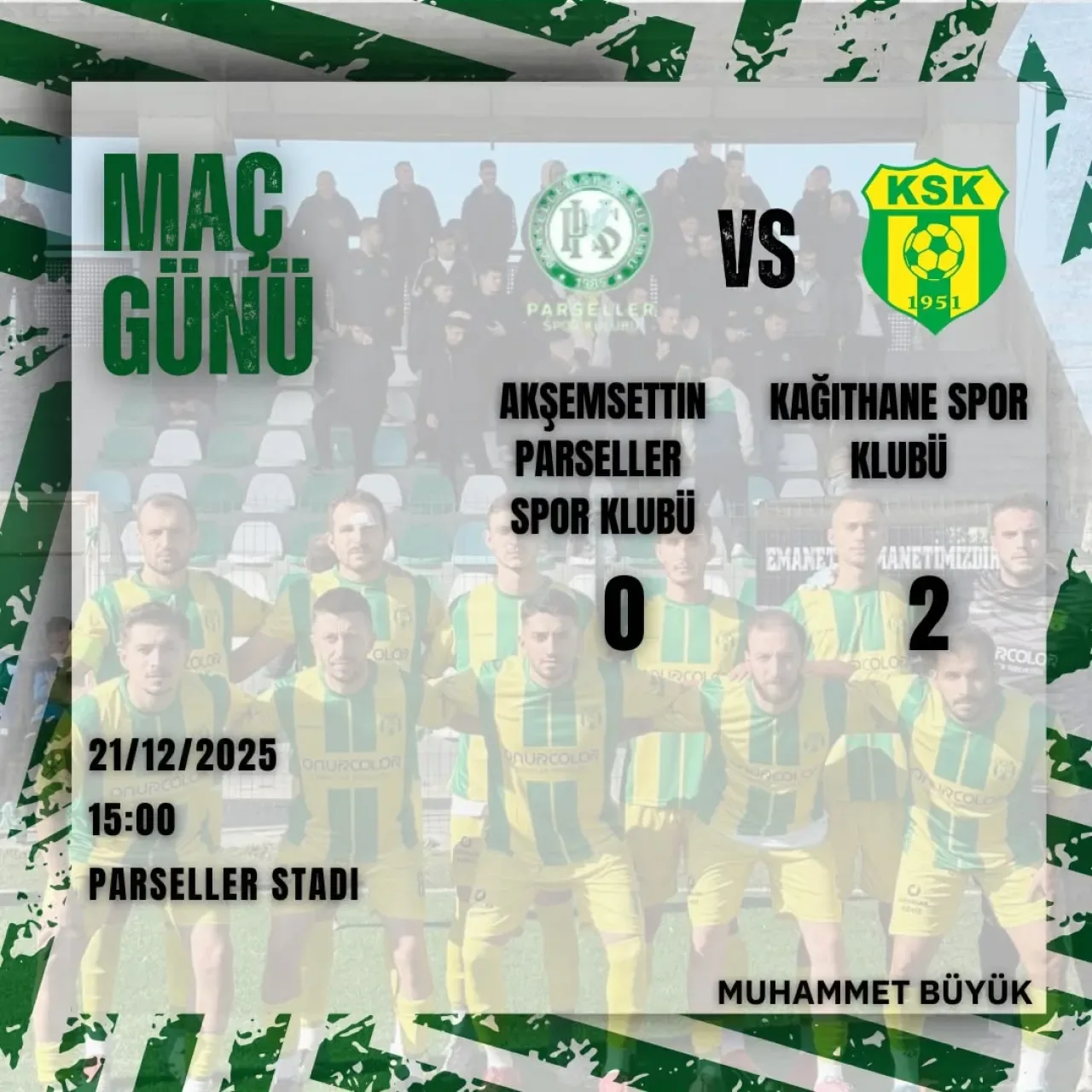 Kağıthane Spor Kulübü, Deplasmanda Akşemsettin Parseller'i 2-0 Mağlup Etti Kağıthane Spor Kulübü, Deplasmanda Akşemsettin Parseller'i 2-0 Mağlup Etti