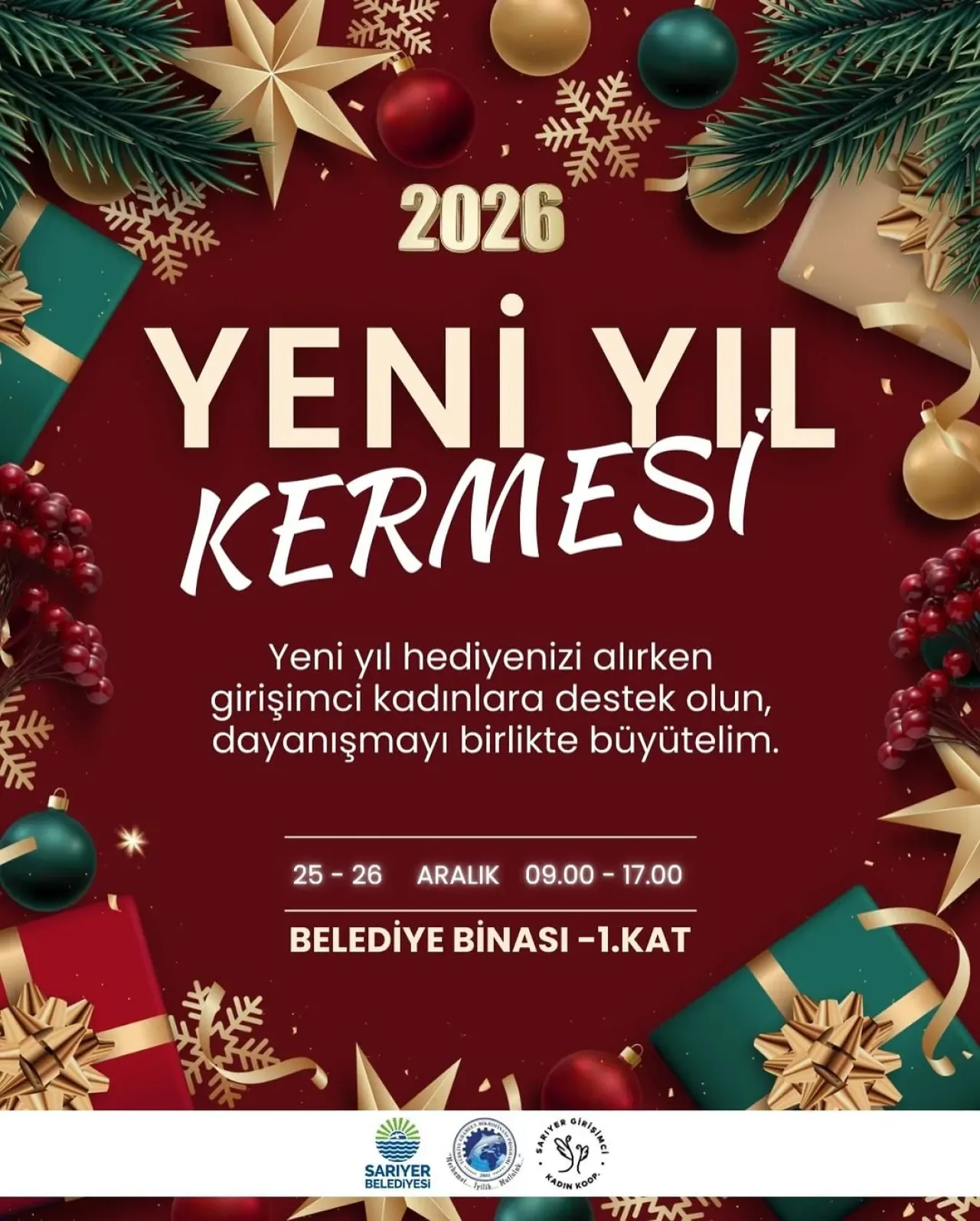 Sarıyer'de Yeni Yıl Kermesi: Girişimci Kadınların El Emeği Ürünleri Sergilenecek Sarıyer'de Yeni Yıl Kermesi: Girişimci Kadınların El Emeği Ürünleri Sergilenecek