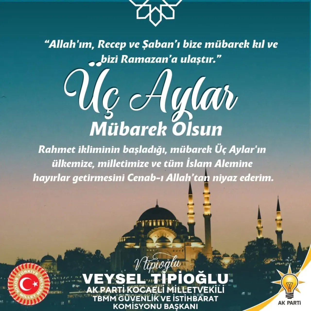 AK Parti Kocaeli Milletvekili Tırmanışı, Üç Aylar'ın Başlangıcını Tebrik Etti AK Parti Kocaeli Milletvekili Tırmanışı, Üç Aylar'ın Başlangıcını Tebrik Etti