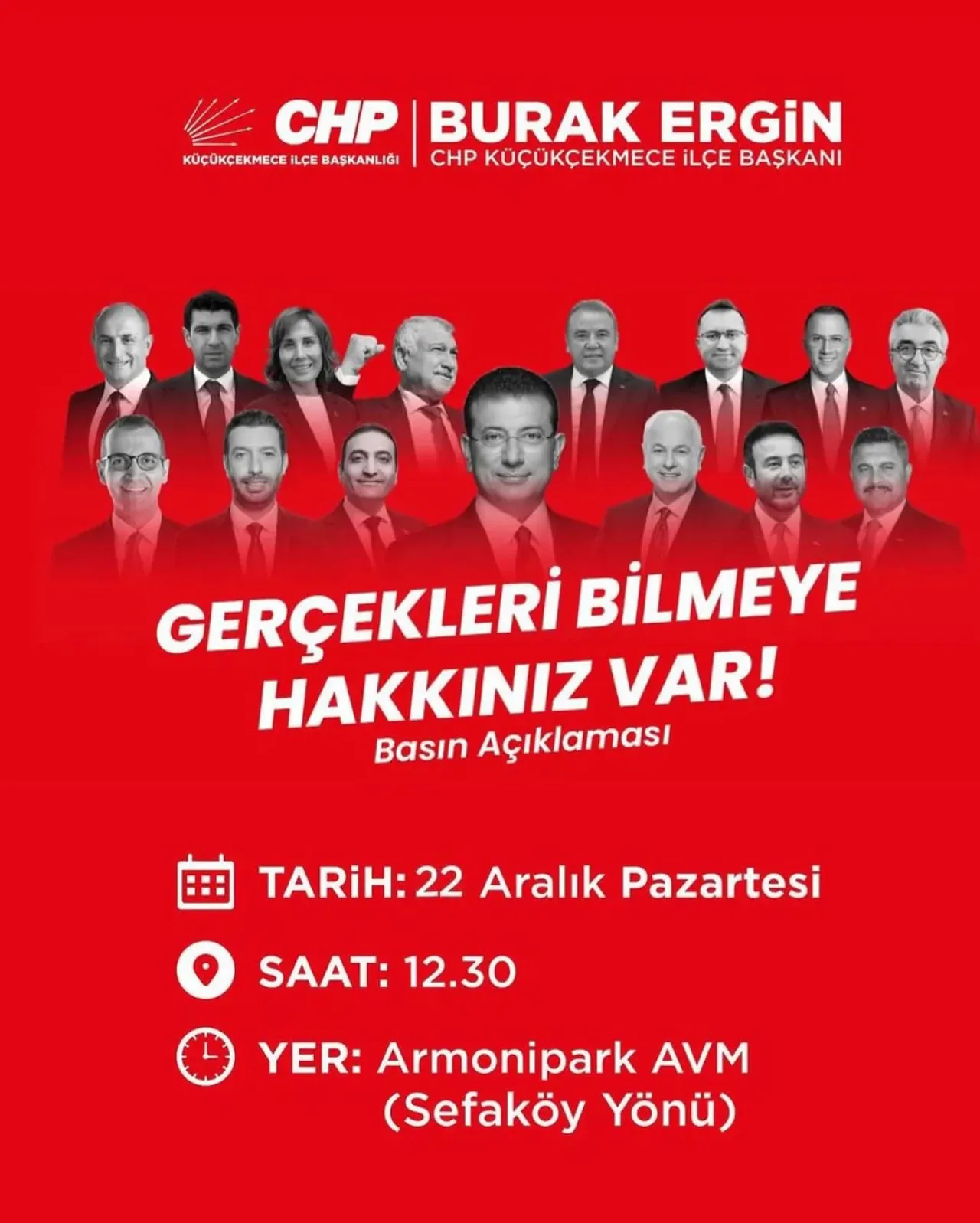 CHP Küçükçekmece'de Halkı Gerçeklerle Buluşturma Çağrısı Yaptı CHP Küçükçekmece'de Halkı Gerçeklerle Buluşturma Çağrısı Yaptı