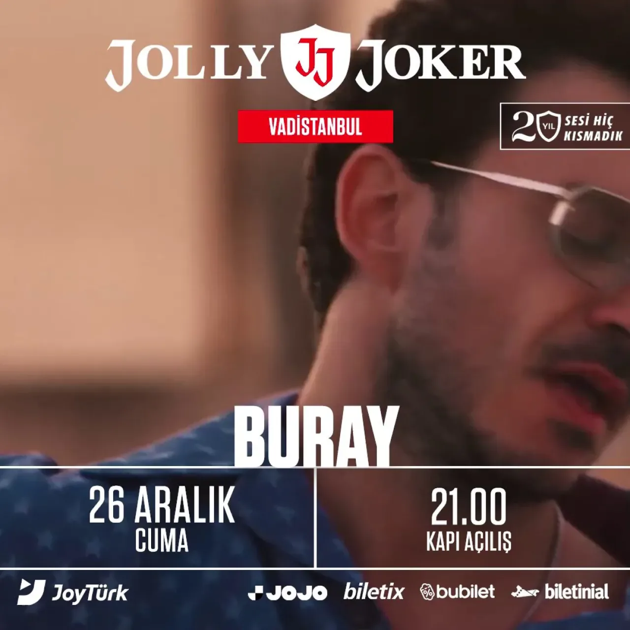 Buray, 26 Aralık'ta Jolly Joker Vadistanbul'da Unutulmaz Bir Performans Sergileyecek Buray, 26 Aralık'ta Jolly Joker Vadistanbul'da Unutulmaz Bir Performans Sergileyecek