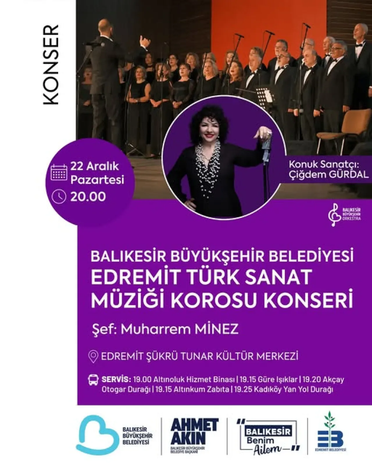 Edremit'te Ücretsiz Türk Sanat Müziği Konseri: Sanatçı Çiğdem Gürdal Sahne Alacak Edremit'te Ücretsiz Türk Sanat Müziği Konseri: Sanatçı Çiğdem Gürdal Sahne Alacak