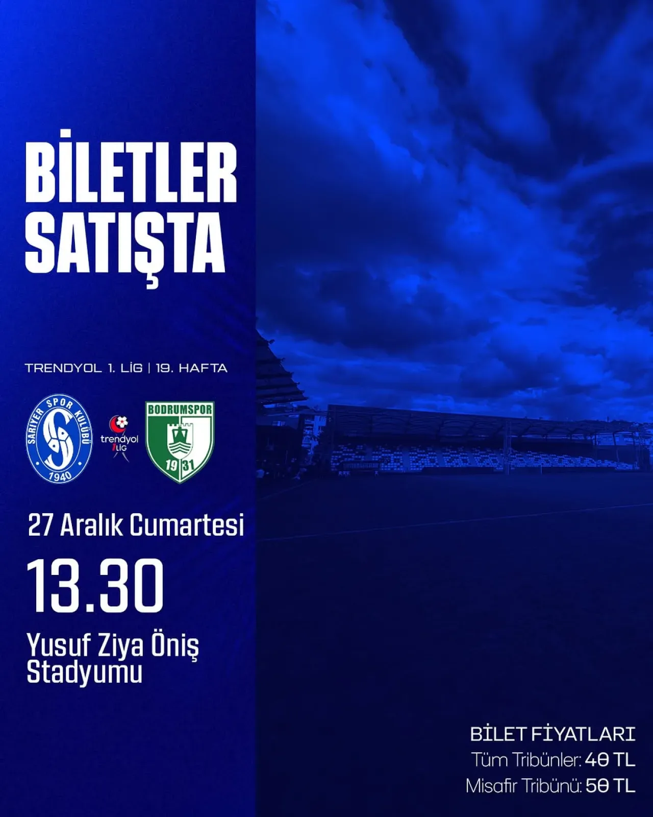 Sarıyer Spor Kulübü, Bodrumspor Maçına Hazırlanıyor | Biletler Satışta Sarıyer Spor Kulübü, Bodrumspor Maçına Hazırlanıyor | Biletler Satışta