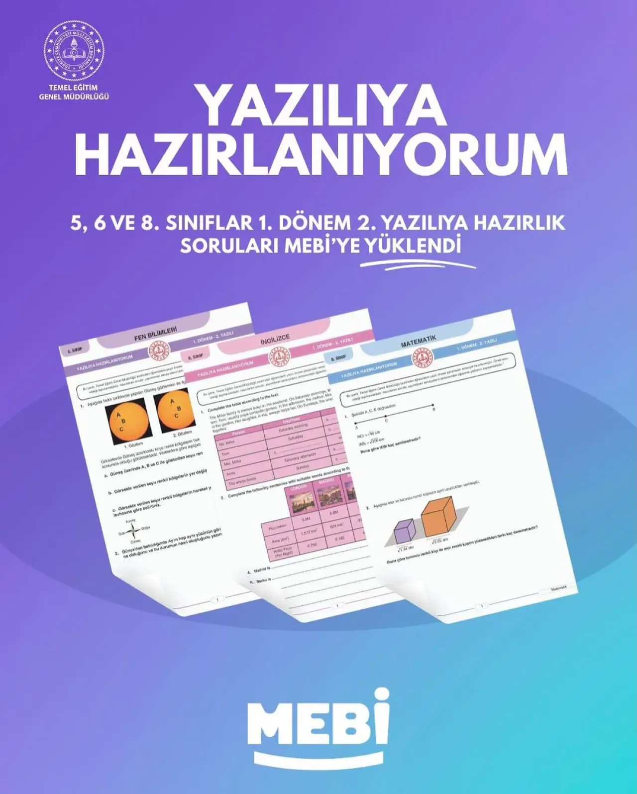 Sancaktepe'de Öğrenciler İçin Yazılı Hazırlık Soruları Yayınlandı Sancaktepe'de Öğrenciler İçin Yazılı Hazırlık Soruları Yayınlandı