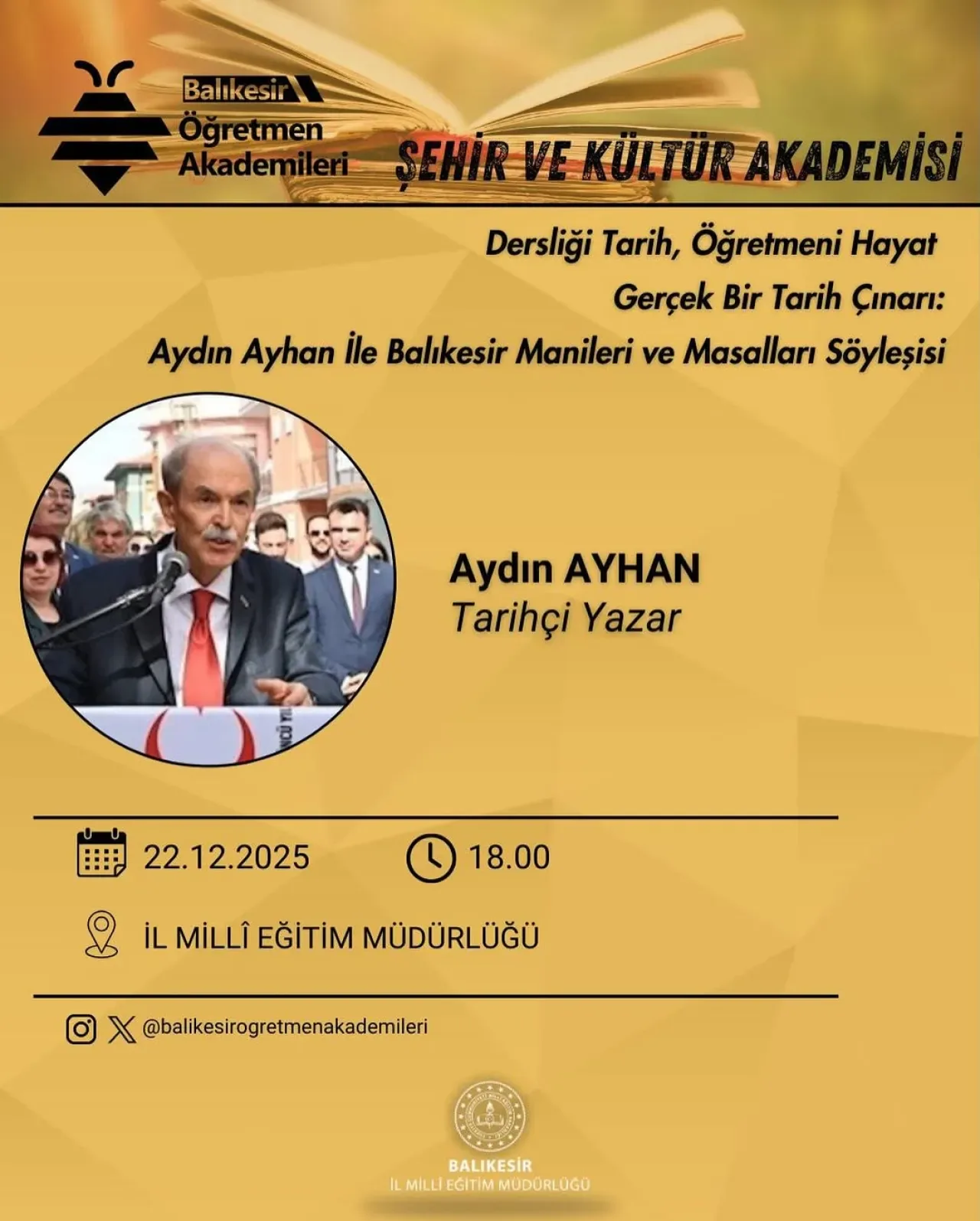Balıkesir'de Öğretmen Akademileri Kapsamında Şehir ve Kültür Buluşması Balıkesir'de Öğretmen Akademileri Kapsamında Şehir ve Kültür Buluşması