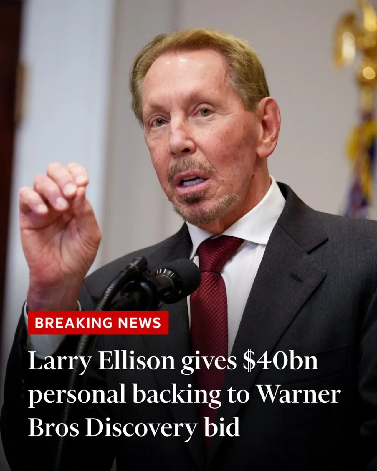 Larry Ellison, Paramount'un Warner Bros Discovery Teklifine Şahsi Finansman Desteği Sağlayacak Larry Ellison, Paramount'un Warner Bros Discovery Teklifine Şahsi Finansman Desteği Sağlayacak