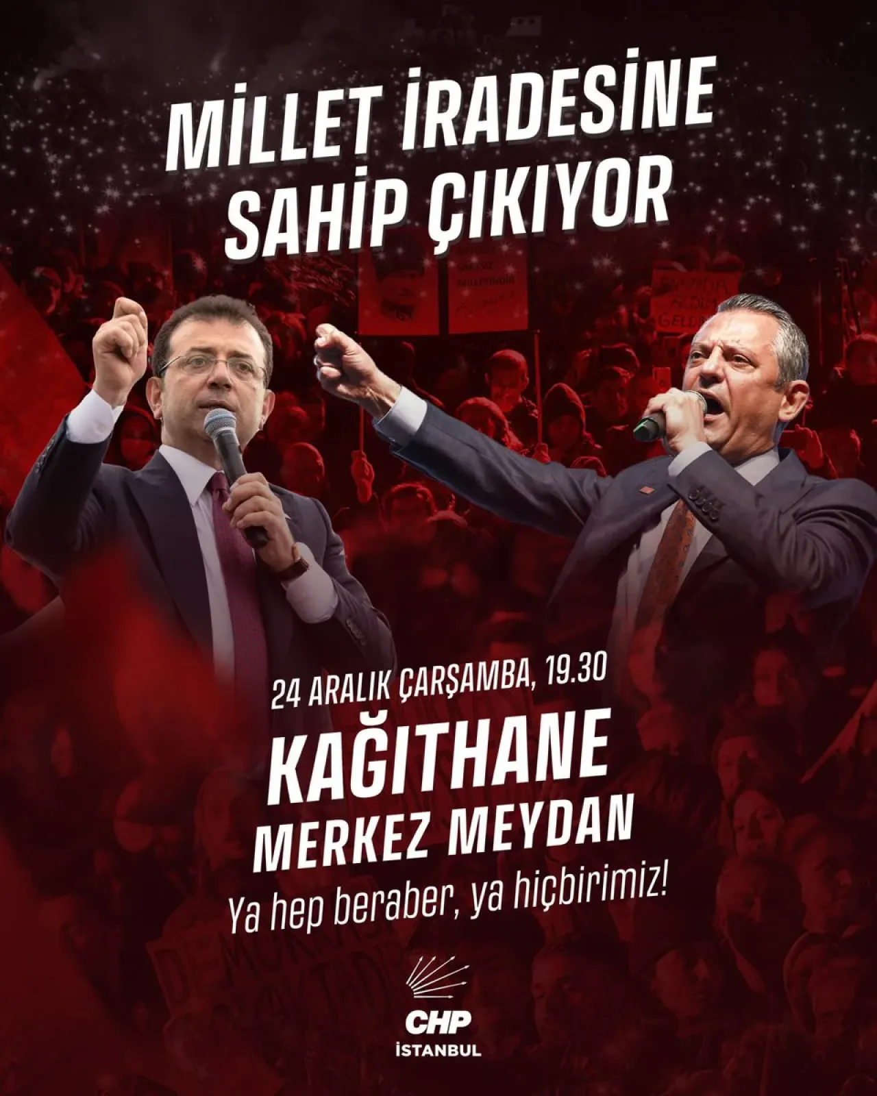 Özgür Özel Öncülüğünde Ekrem İmamoğlu İçin Kağıthane'de Dayanışma Buluşması Özgür Özel Öncülüğünde Ekrem İmamoğlu İçin Kağıthane'de Dayanışma Buluşması