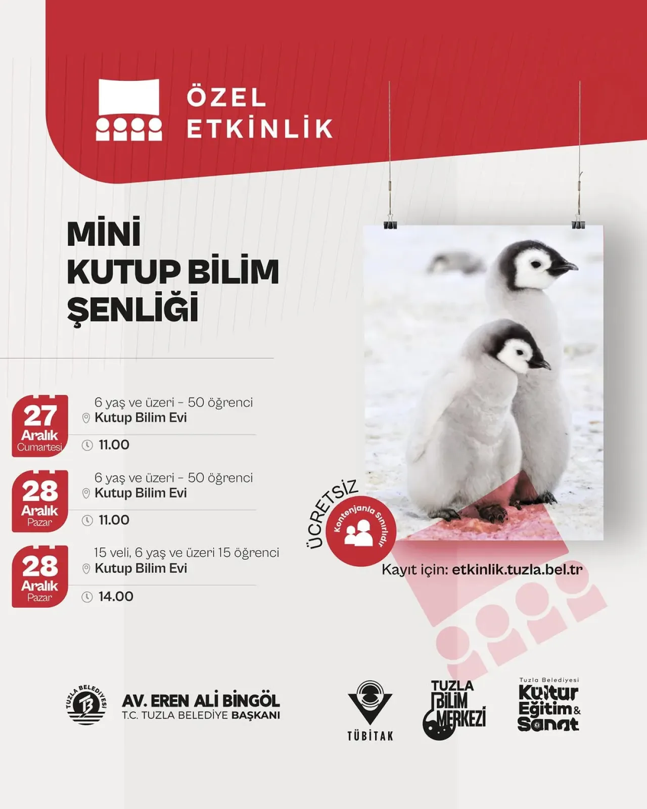 İstanbul Tuzla'da Mini Kutup Bilim Şenliği Düzenleniyor İstanbul Tuzla'da Mini Kutup Bilim Şenliği Düzenleniyor