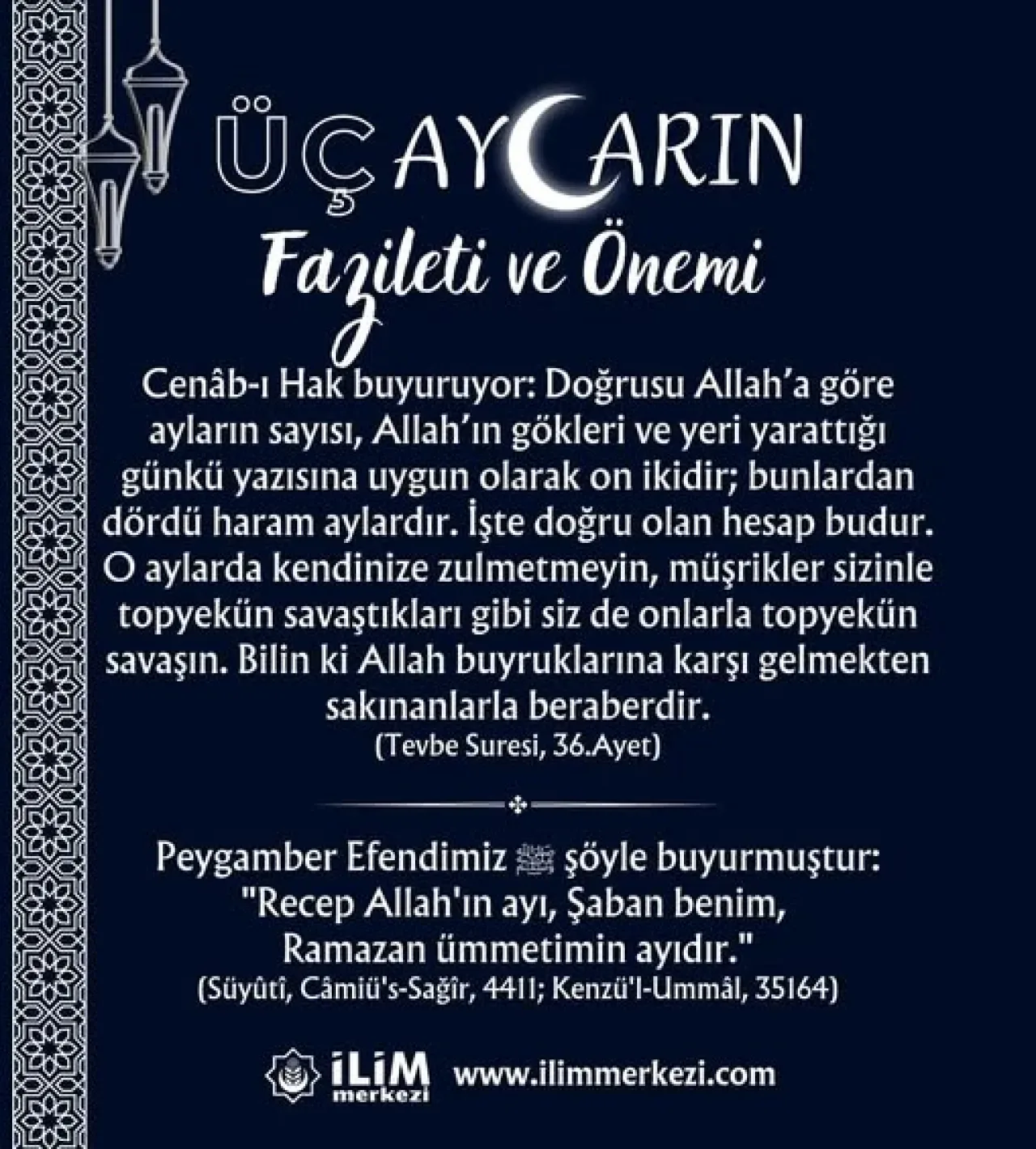 Üç Ayların Fazileti ve Müslümanlar İçin Önemi Üç Ayların Fazileti ve Müslümanlar İçin Önemi