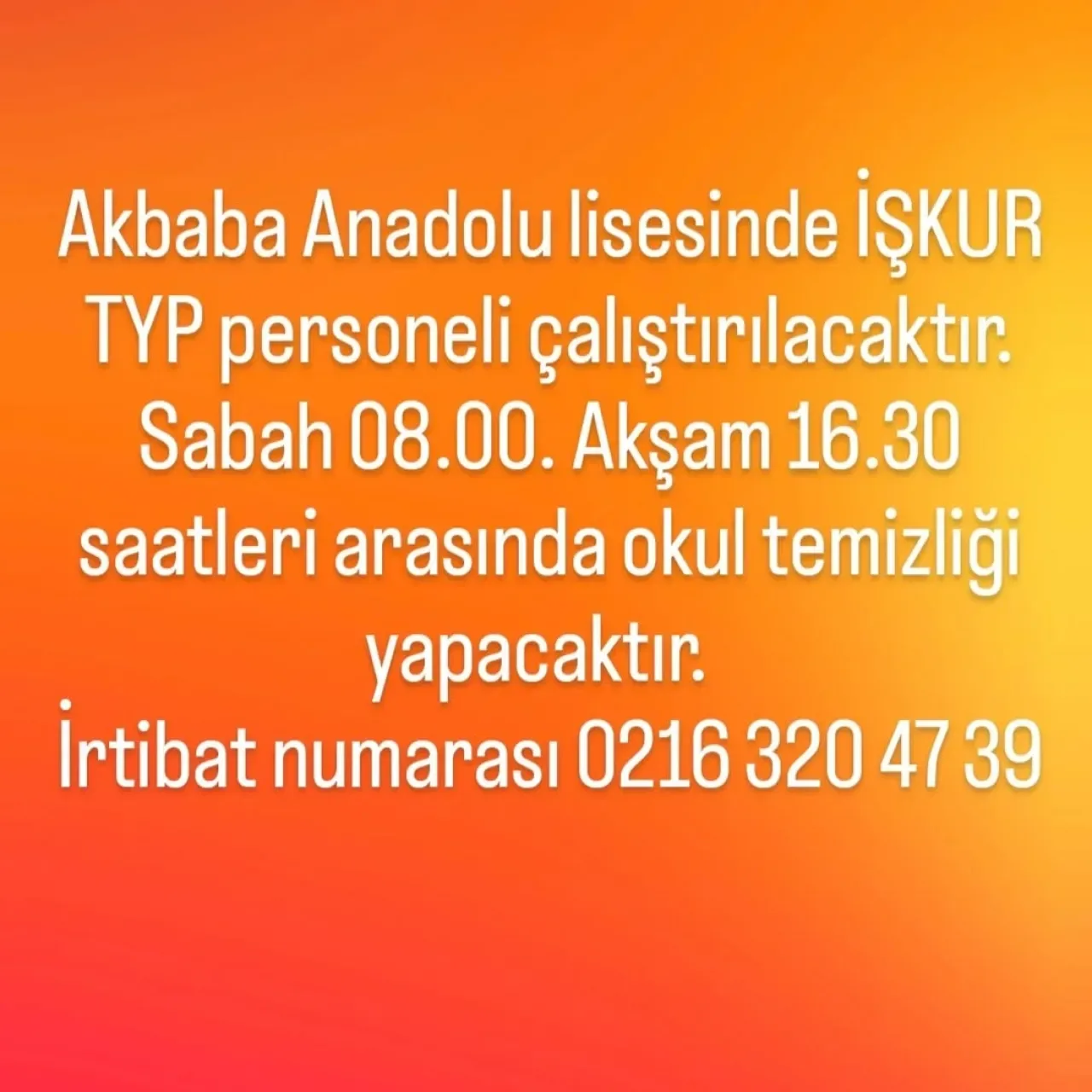 Beykoz'da Öğretmen Alımı: Akbaba Anadolu Lisesi Personel Arıyor Beykoz'da Öğretmen Alımı: Akbaba Anadolu Lisesi Personel Arıyor
