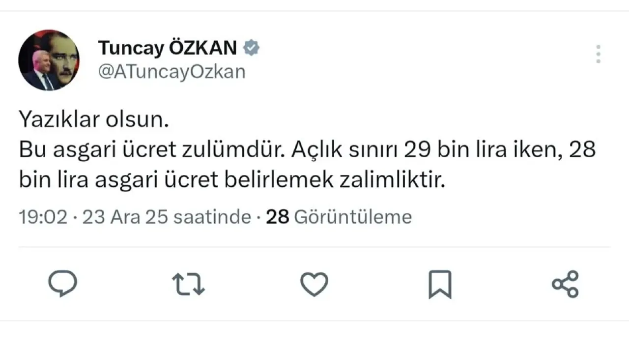 Asgari Ücrete "Zulüm" Tepkisi: Açlık Sınırının Altında Belirlenen Ücret Eleştirildi Asgari Ücrete "Zulüm" Tepkisi: Açlık Sınırının Altında Belirlenen Ücret Eleştirildi