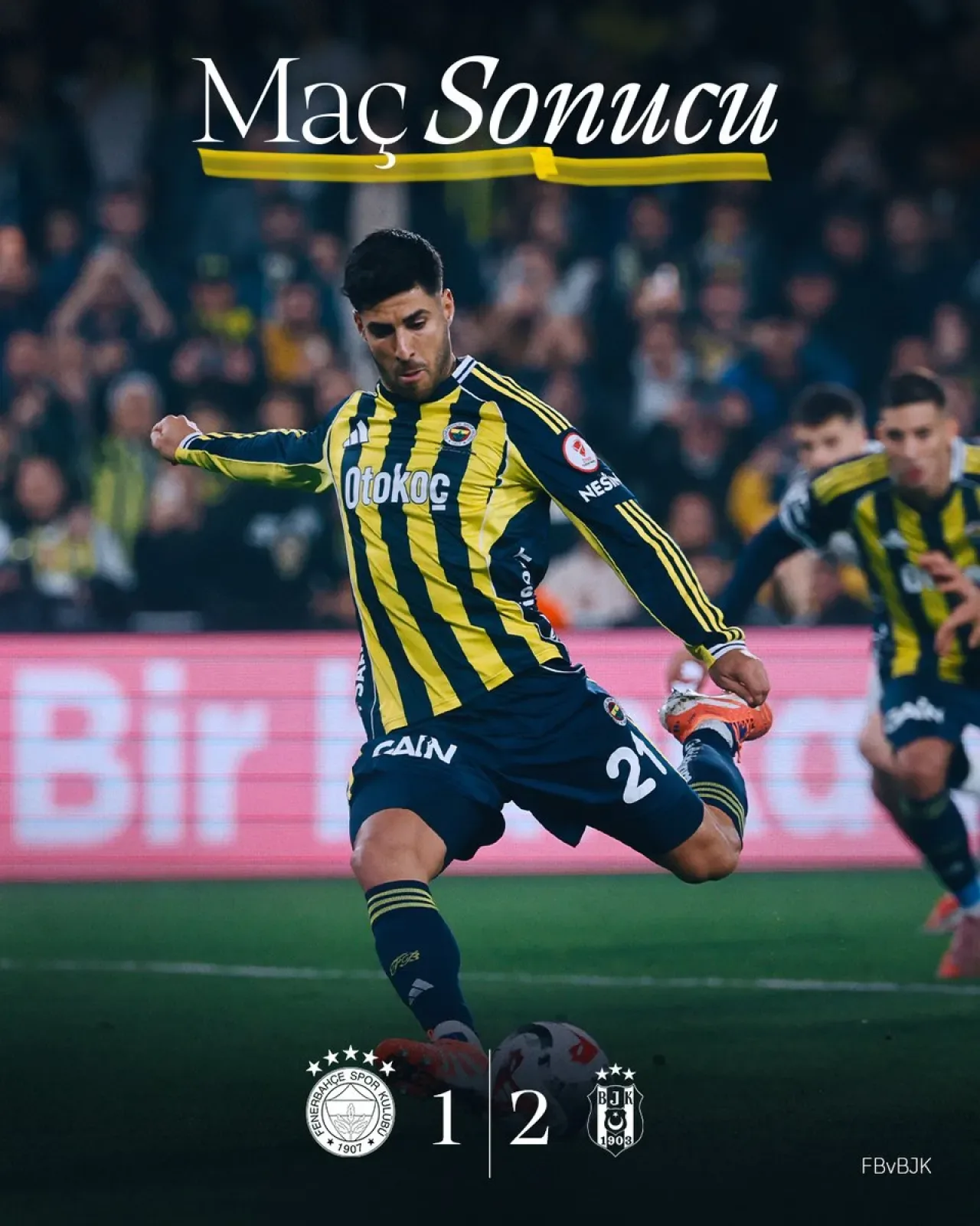 Fenerbahçe, Beşiktaş Derbisini Evinde Kaybetti Fenerbahçe, Beşiktaş Derbisini Evinde Kaybetti