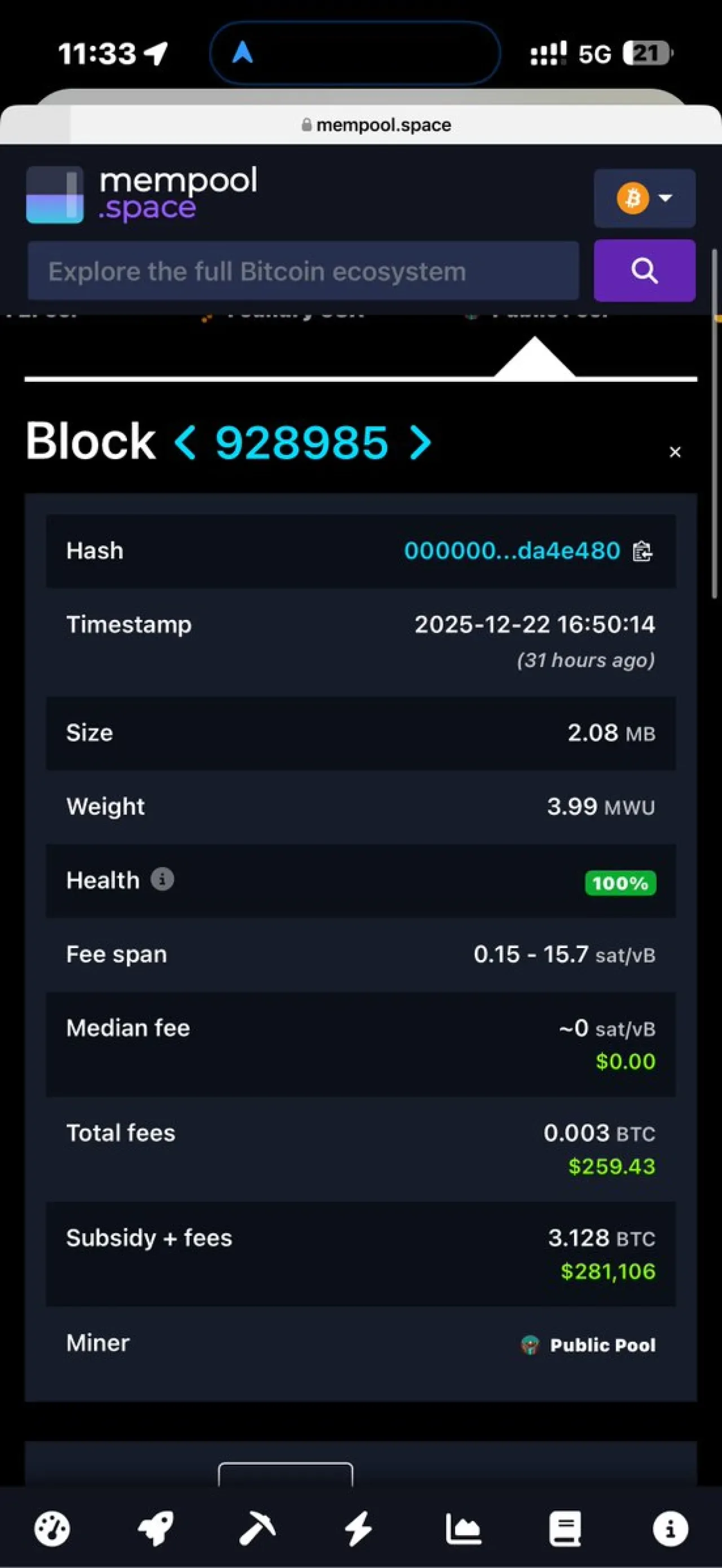 Şanslı Tek Başına Madenci, 3.12 BTC'lik Dev Ödülün Sahibi Oldu Şanslı Tek Başına Madenci, 3.12 BTC'lik Dev Ödülün Sahibi Oldu