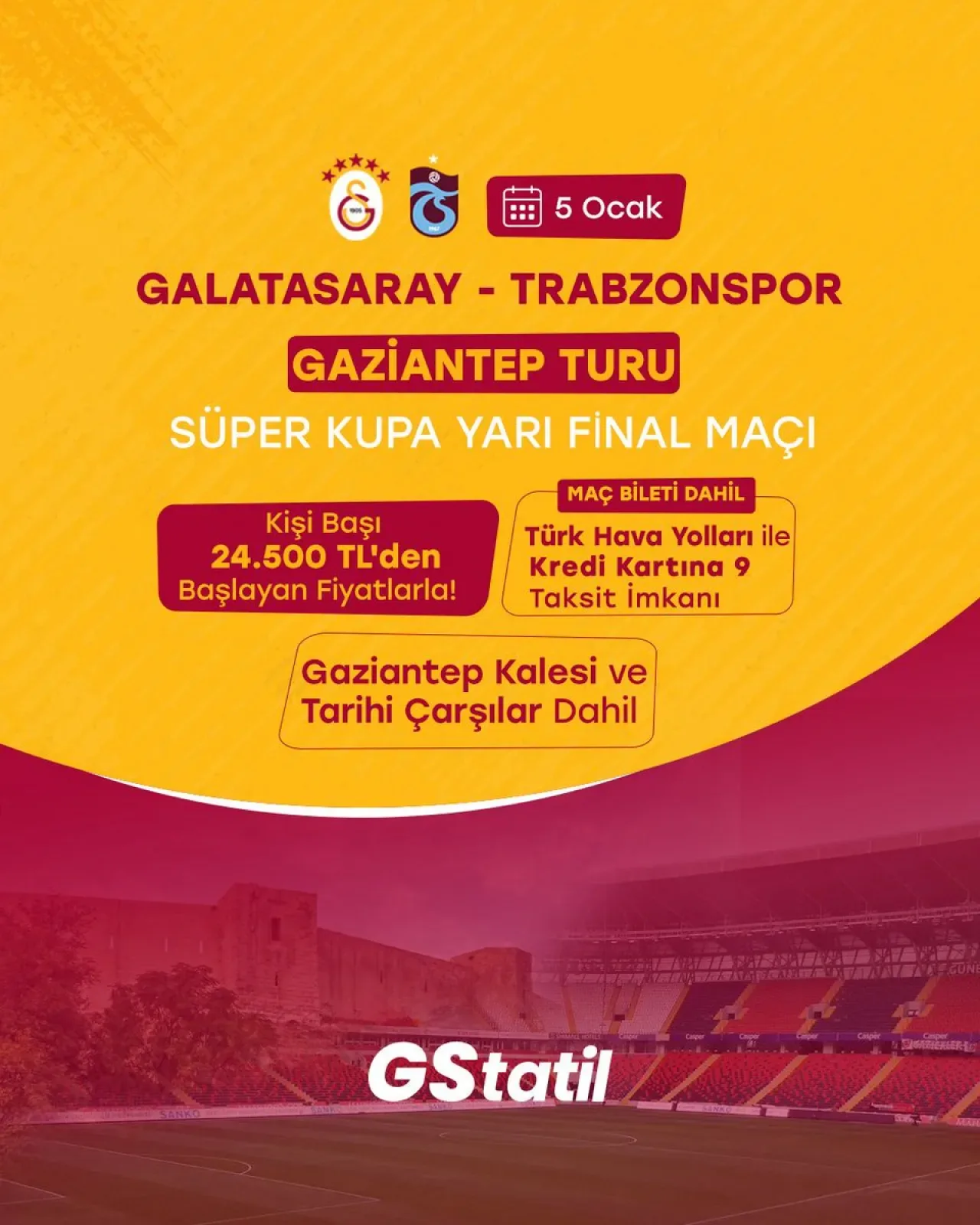 Galatasaray Taraftarlarına Özel: Süper Kupa Yarı Finali Öncesi Gaziantep Turu Galatasaray Taraftarlarına Özel: Süper Kupa Yarı Finali Öncesi Gaziantep Turu