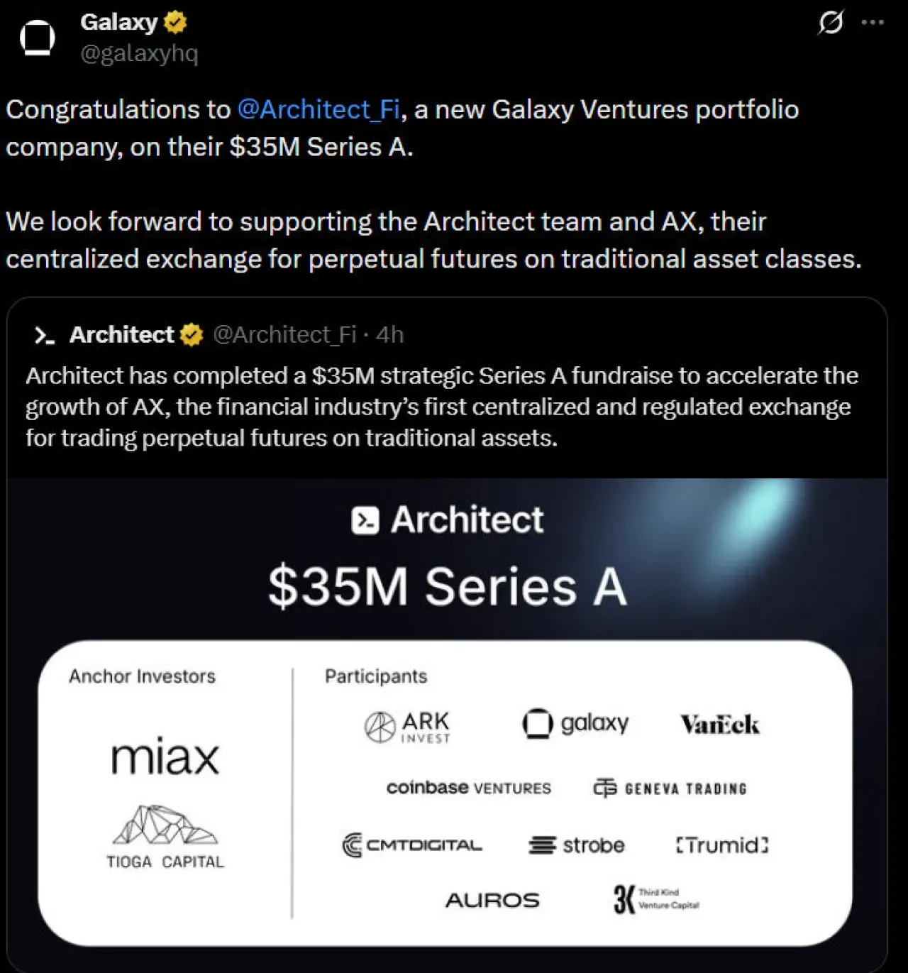 Eski FTX US Başkanı Brett Harrison, 35 Milyon Dolarlık Yatırımla Yeni Borsa 'Architect'ı Duyurdu Eski FTX US Başkanı Brett Harrison, 35 Milyon Dolarlık Yatırımla Yeni Borsa 'Architect'ı Duyurdu