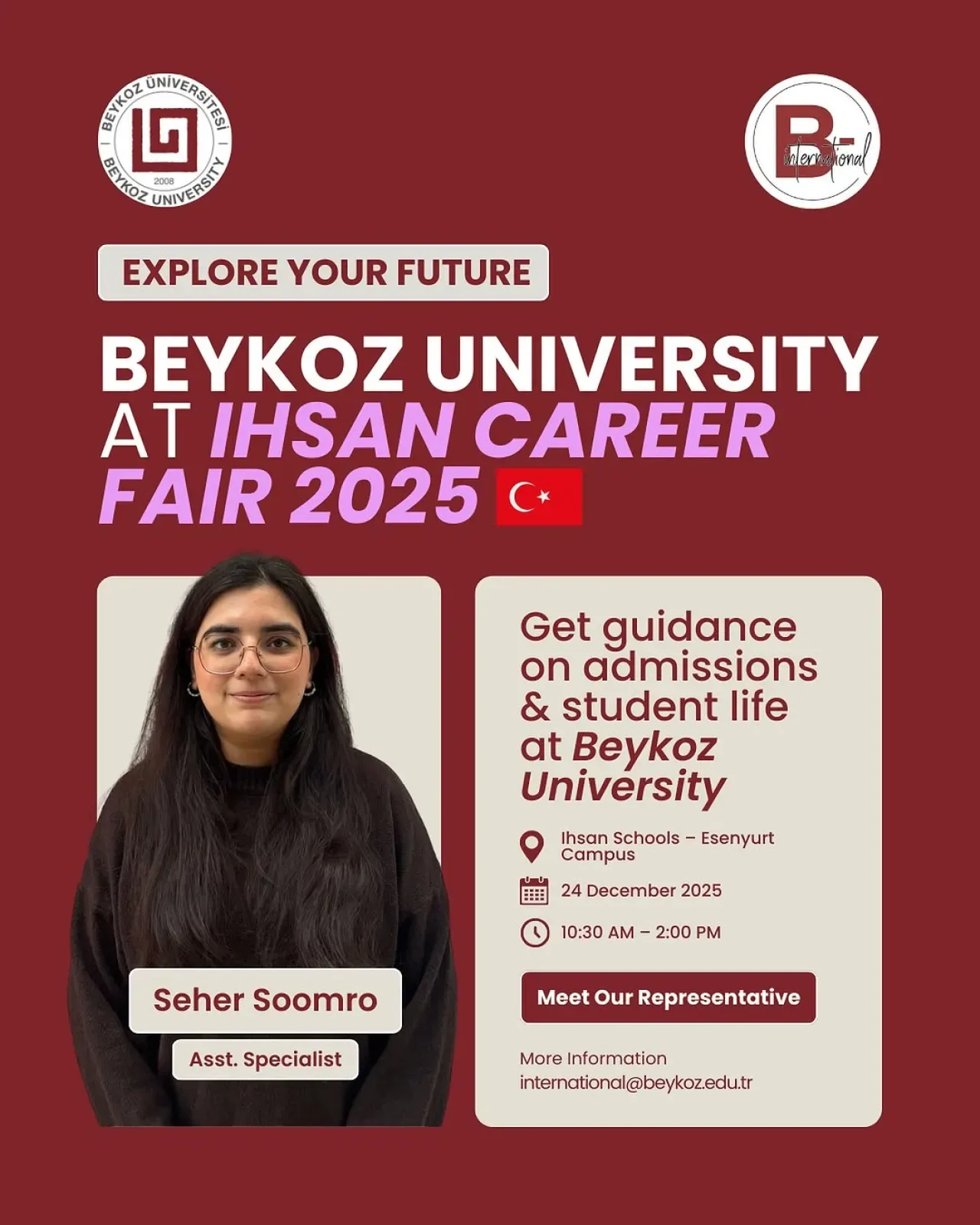 Beykoz Üniversitesi, Geleceğin Liderlerini İhsan Kariyer Fuarı 2025'te Bekliyor Beykoz Üniversitesi, Geleceğin Liderlerini İhsan Kariyer Fuarı 2025'te Bekliyor