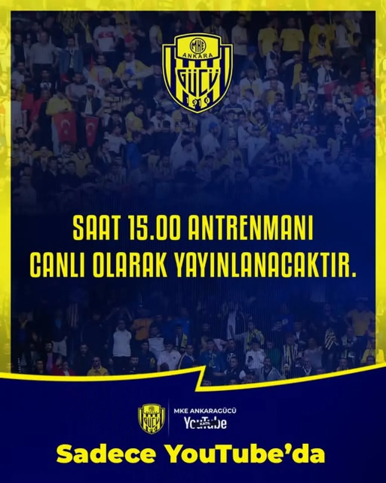 Ankaragücü Taraftarlarıyla Buluşuyor: 24 Aralık Antrenmanı Canlı Yayınlanacak Ankaragücü Taraftarlarıyla Buluşuyor: 24 Aralık Antrenmanı Canlı Yayınlanacak