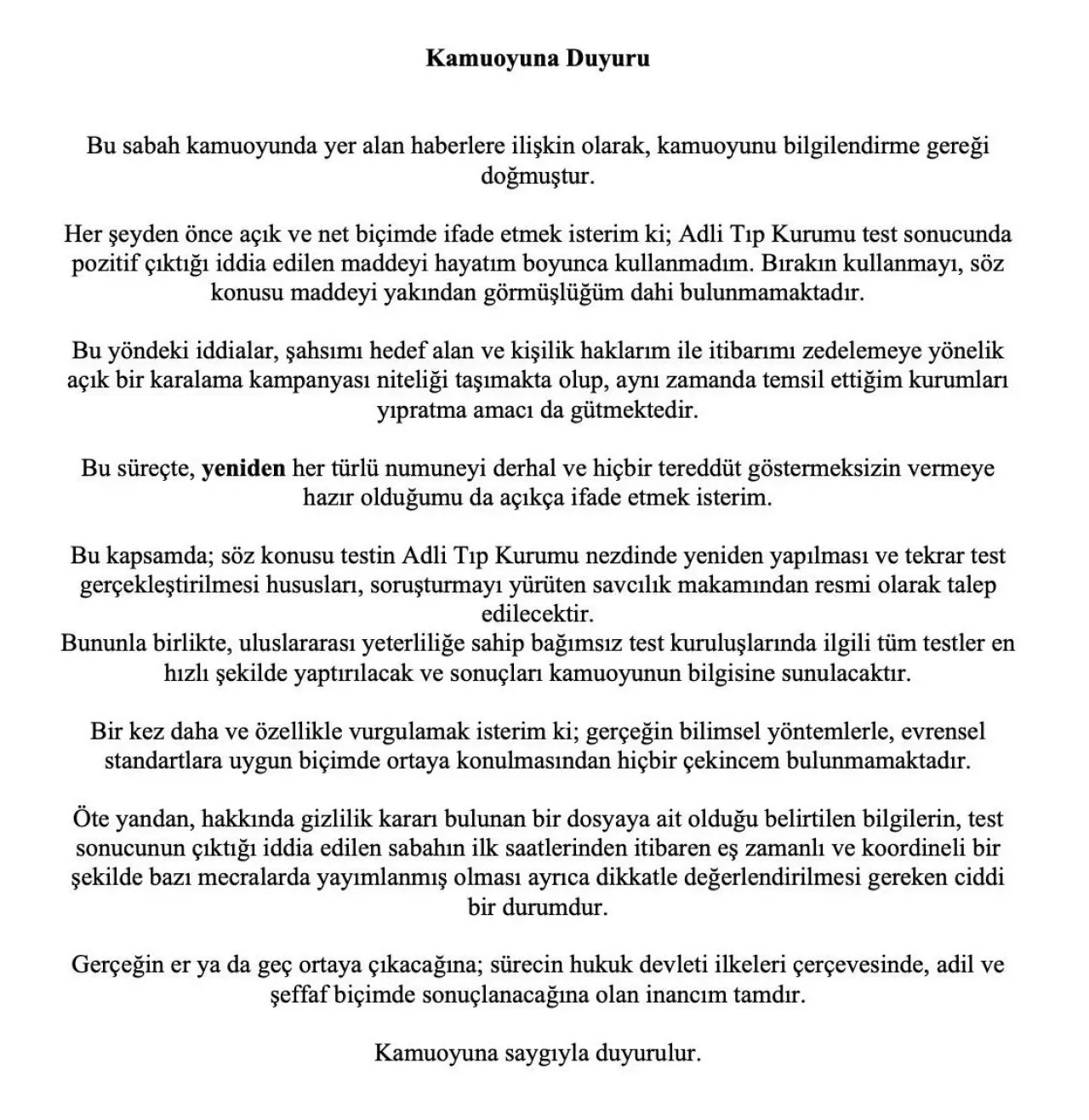 Sadettin Saran'dan Madde Kullanım İddialarına Sert Cevap Sadettin Saran'dan Madde Kullanım İddialarına Sert Cevap