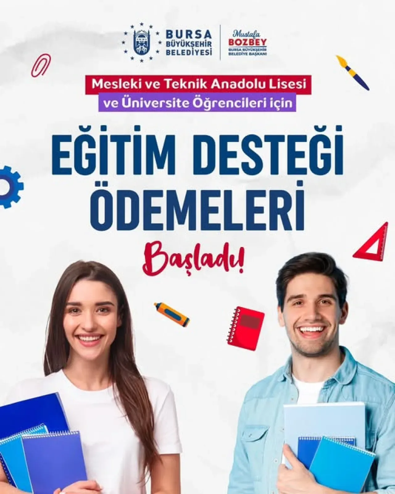 Bursa'da Eğitim Desteği Ödemeleri Başladı Bursa'da Eğitim Desteği Ödemeleri Başladı