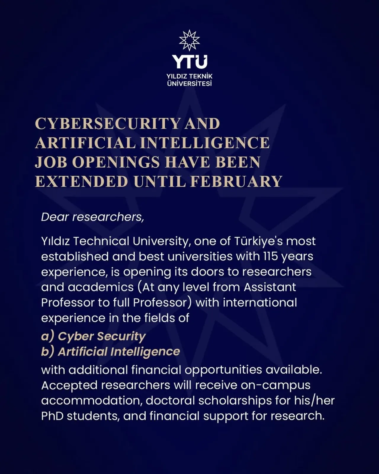 Yıldız Teknik Üniversitesi Siber Güvenlik ve Yapay Zeka Alanında Akademik İş Birliği Fırsatını Genişletti Yıldız Teknik Üniversitesi Siber Güvenlik ve Yapay Zeka Alanında Akademik İş Birliği Fırsatını Genişletti