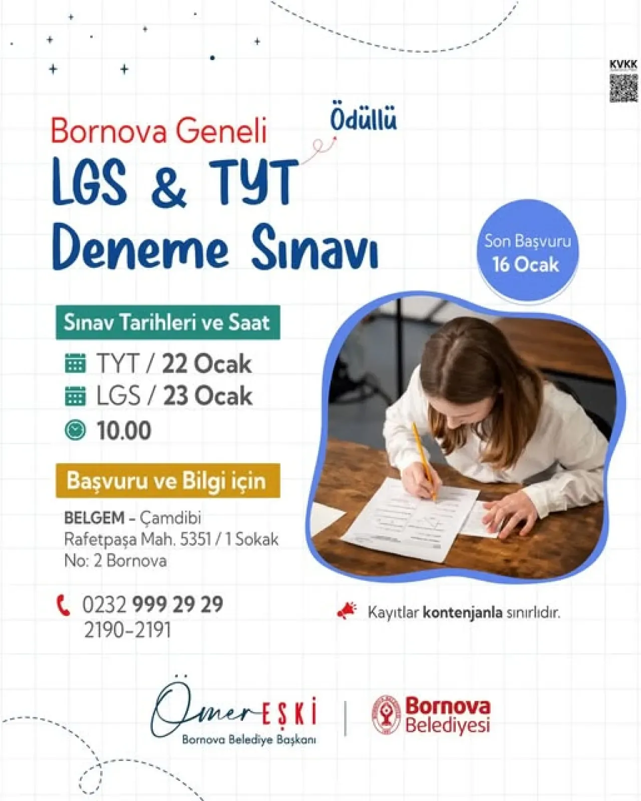Bornova'da Öğrenciler İçin Sınav Maratonu Başlıyor: Ücretsiz Deneme Sınavı Kayıtları Devam Ediyor Bornova'da Öğrenciler İçin Sınav Maratonu Başlıyor: Ücretsiz Deneme Sınavı Kayıtları Devam Ediyor