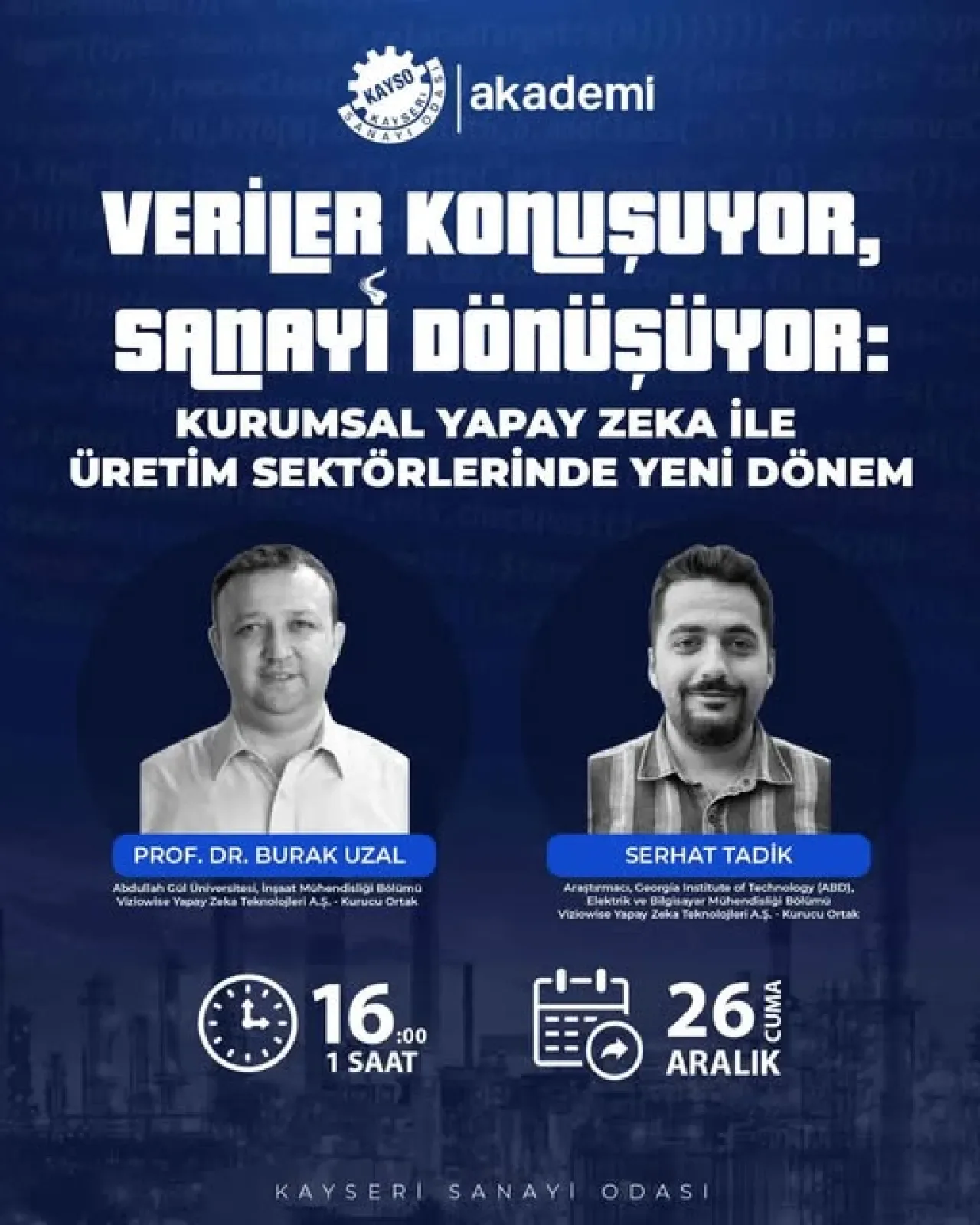 Kayseri Sanayisi, Yapay Zeka ile Üretimde Dönüşümü Konuşacak Kayseri Sanayisi, Yapay Zeka ile Üretimde Dönüşümü Konuşacak