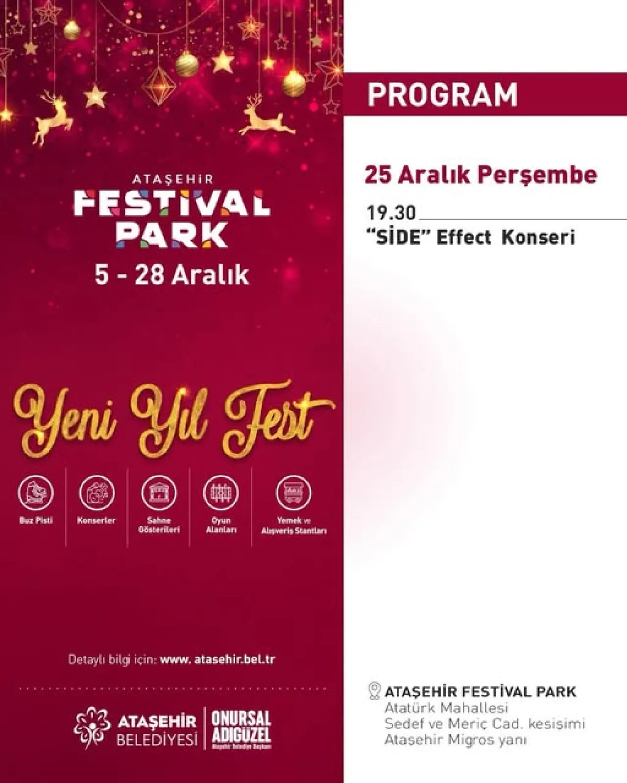 Ataşehir'de Yılbaşı Coşkusu "Yeni Yıl Fest" ile Festival Park'ta Ataşehir'de Yılbaşı Coşkusu "Yeni Yıl Fest" ile Festival Park'ta