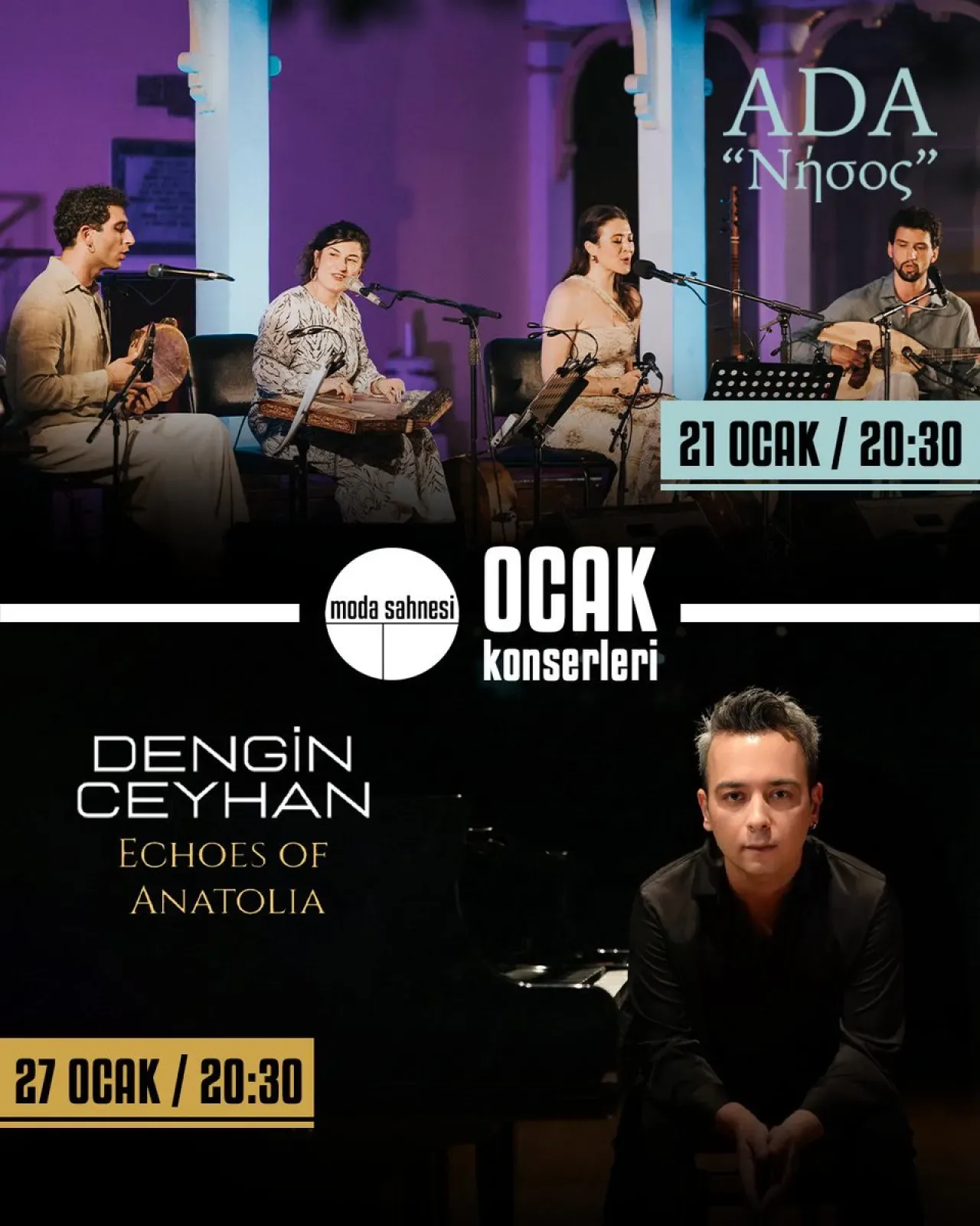 Moda Sahnesi'nde Ocak Ayına Müzik Damgası: Ada ve Dengin Ceyhan Konserleri Moda Sahnesi'nde Ocak Ayına Müzik Damgası: Ada ve Dengin Ceyhan Konserleri