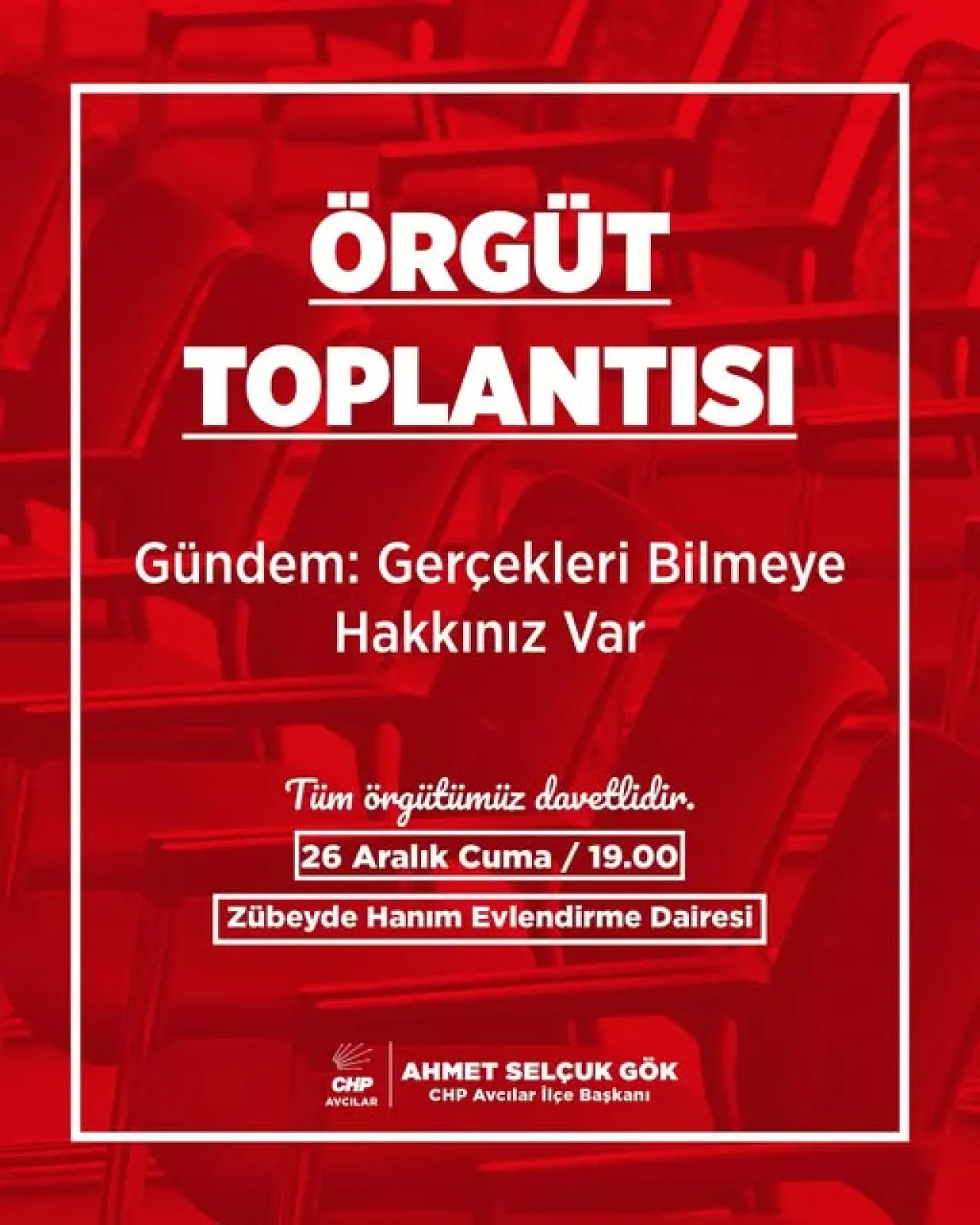 CHP Avcılar'da "Gerçekleri Bilmeye Hakkınız Var" Temalı Önemli Toplantı CHP Avcılar'da "Gerçekleri Bilmeye Hakkınız Var" Temalı Önemli Toplantı