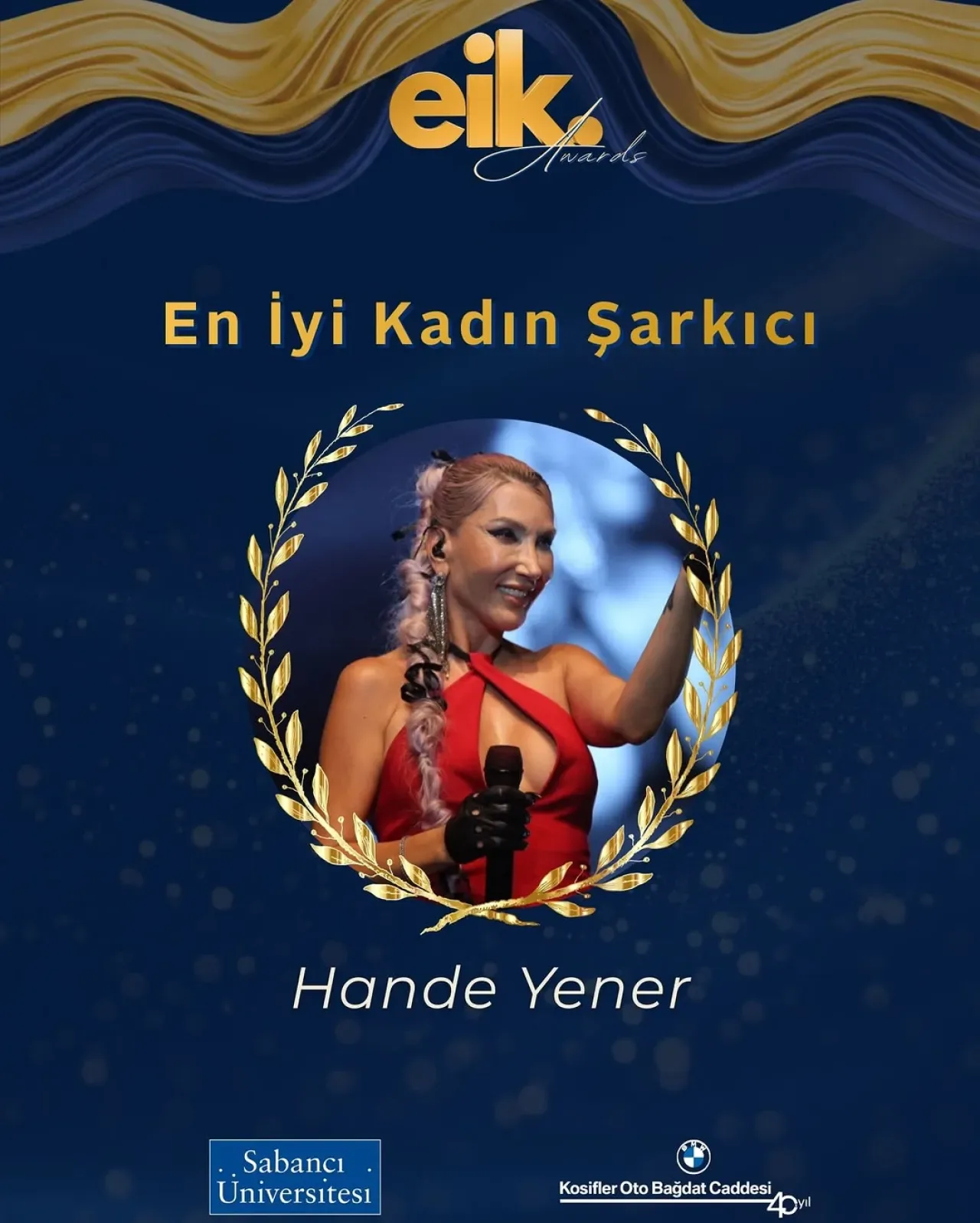 Hande Yener, Ekonomi ve İşletme Kulübü Ödül Töreni'nde "En İyi Kadın Şarkıcı" Seçildi Hande Yener, Ekonomi ve İşletme Kulübü Ödül Töreni'nde "En İyi Kadın Şarkıcı" Seçildi