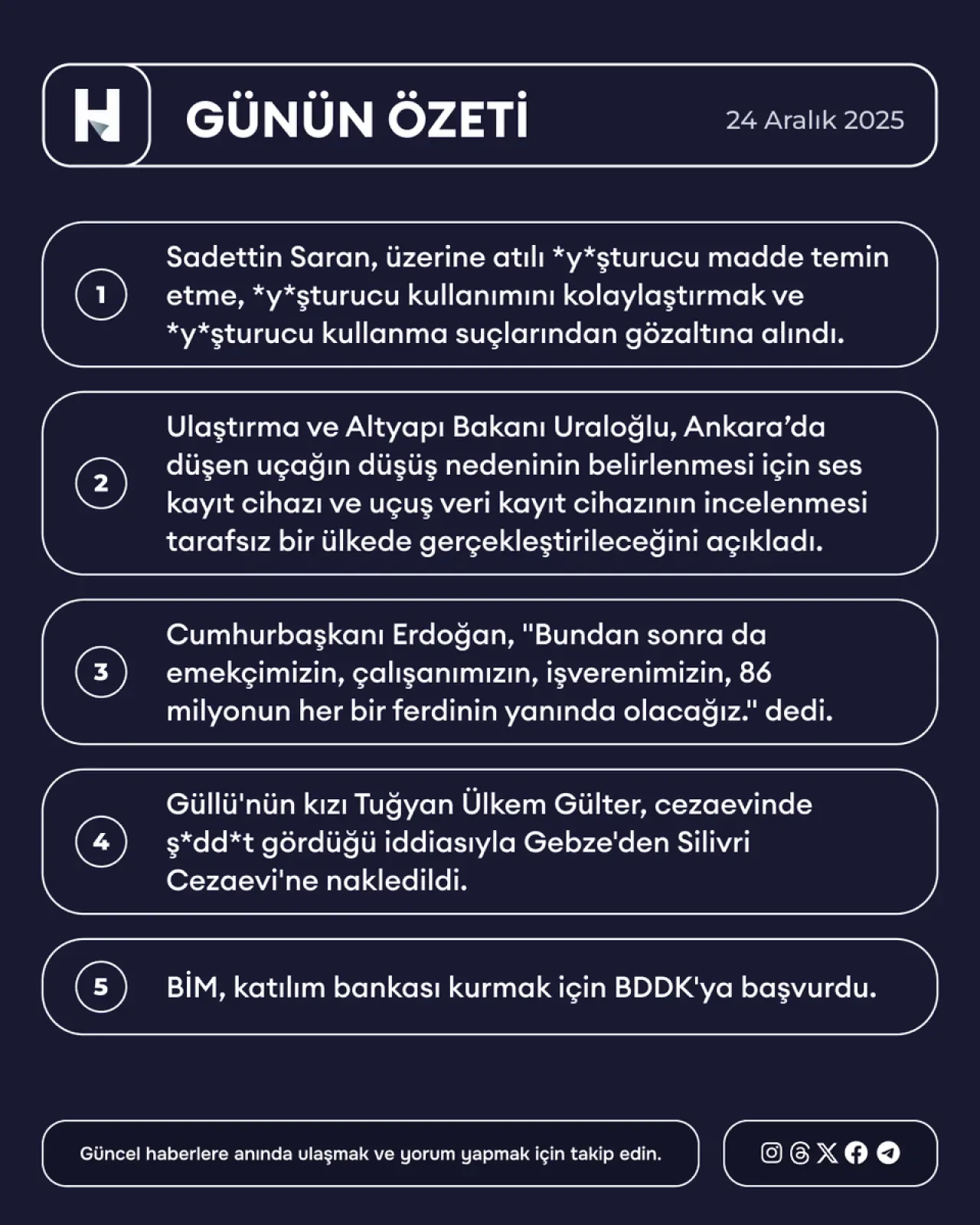 Türkiye'nin Gündemi 24 Aralık 2025: Bugünün Öne Çıkan Başlıkları Türkiye'nin Gündemi 24 Aralık 2025: Bugünün Öne Çıkan Başlıkları