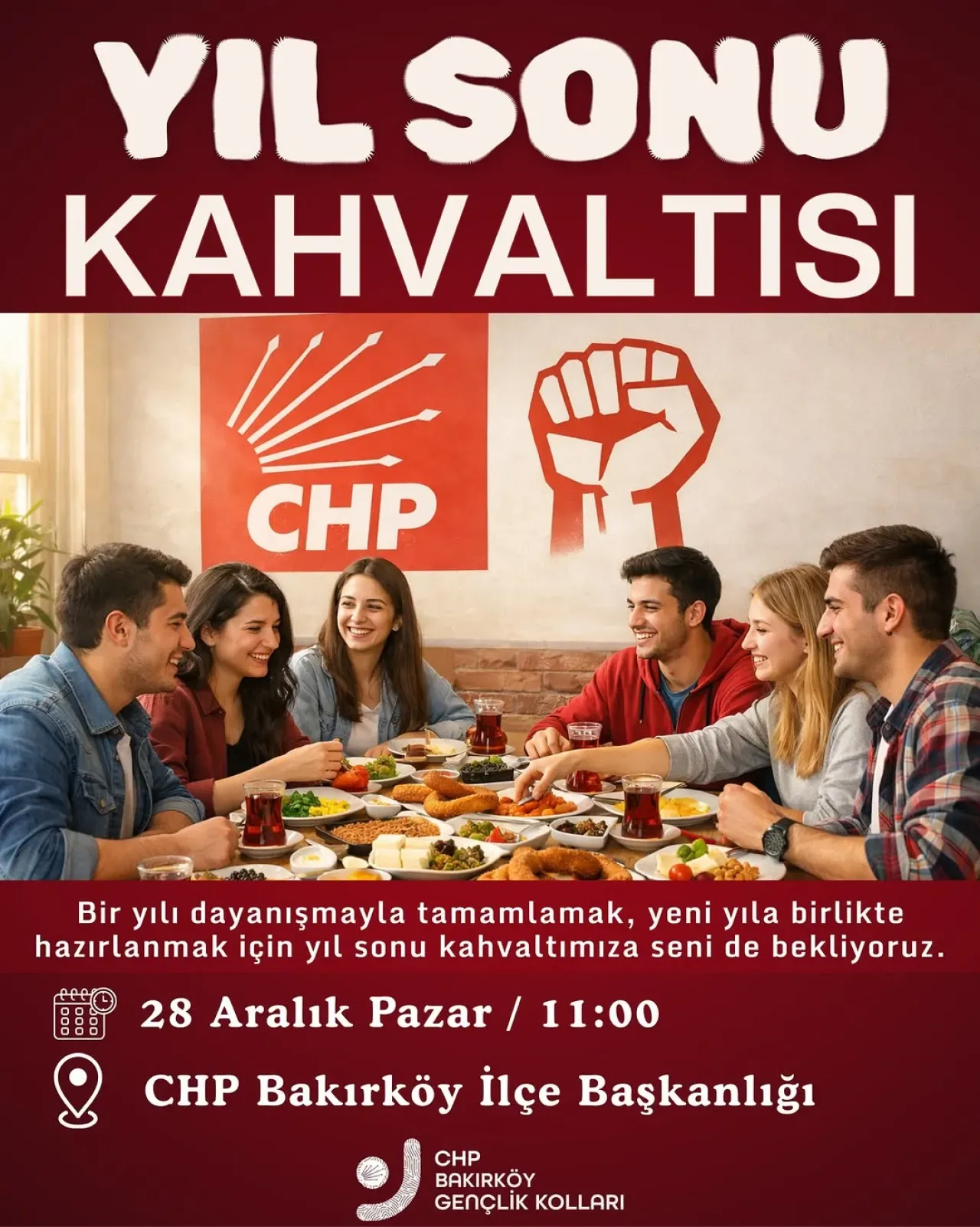 CHP Bakırköy Gençliği Yıl Sonu Buluşmasında Dayanışma ve Umut Vurgusu CHP Bakırköy Gençliği Yıl Sonu Buluşmasında Dayanışma ve Umut Vurgusu