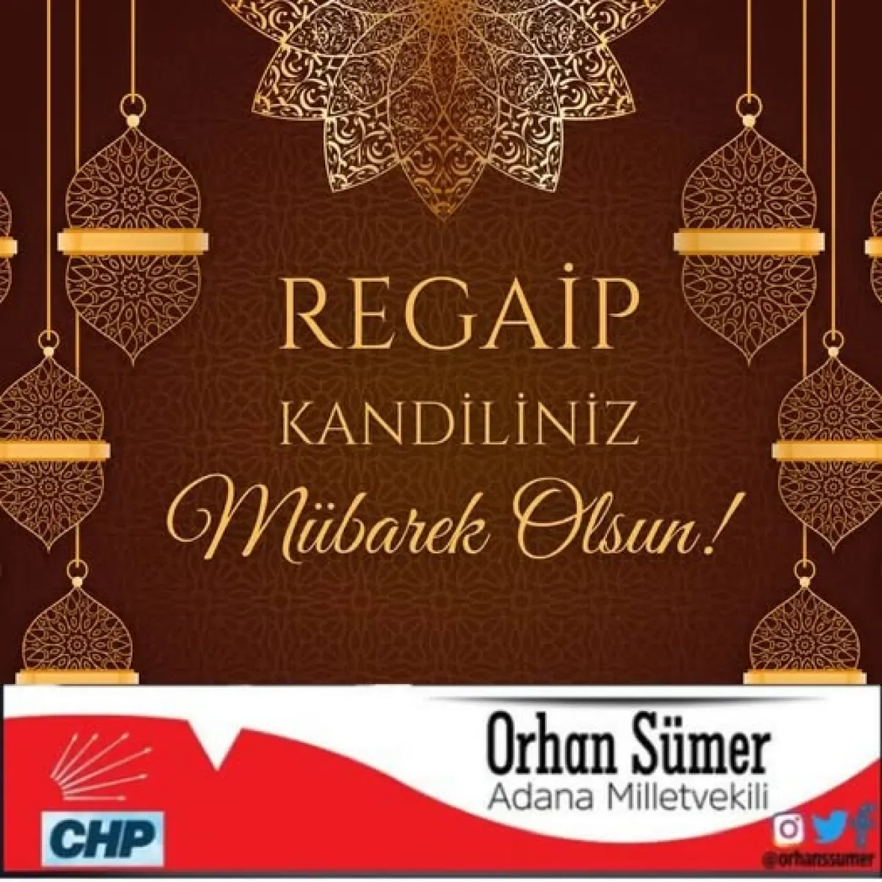 CHP'li Sümer'den Regaip Kandili Mesajı: "Huzur ve Barış Getirsin" CHP'li Sümer'den Regaip Kandili Mesajı: "Huzur ve Barış Getirsin"