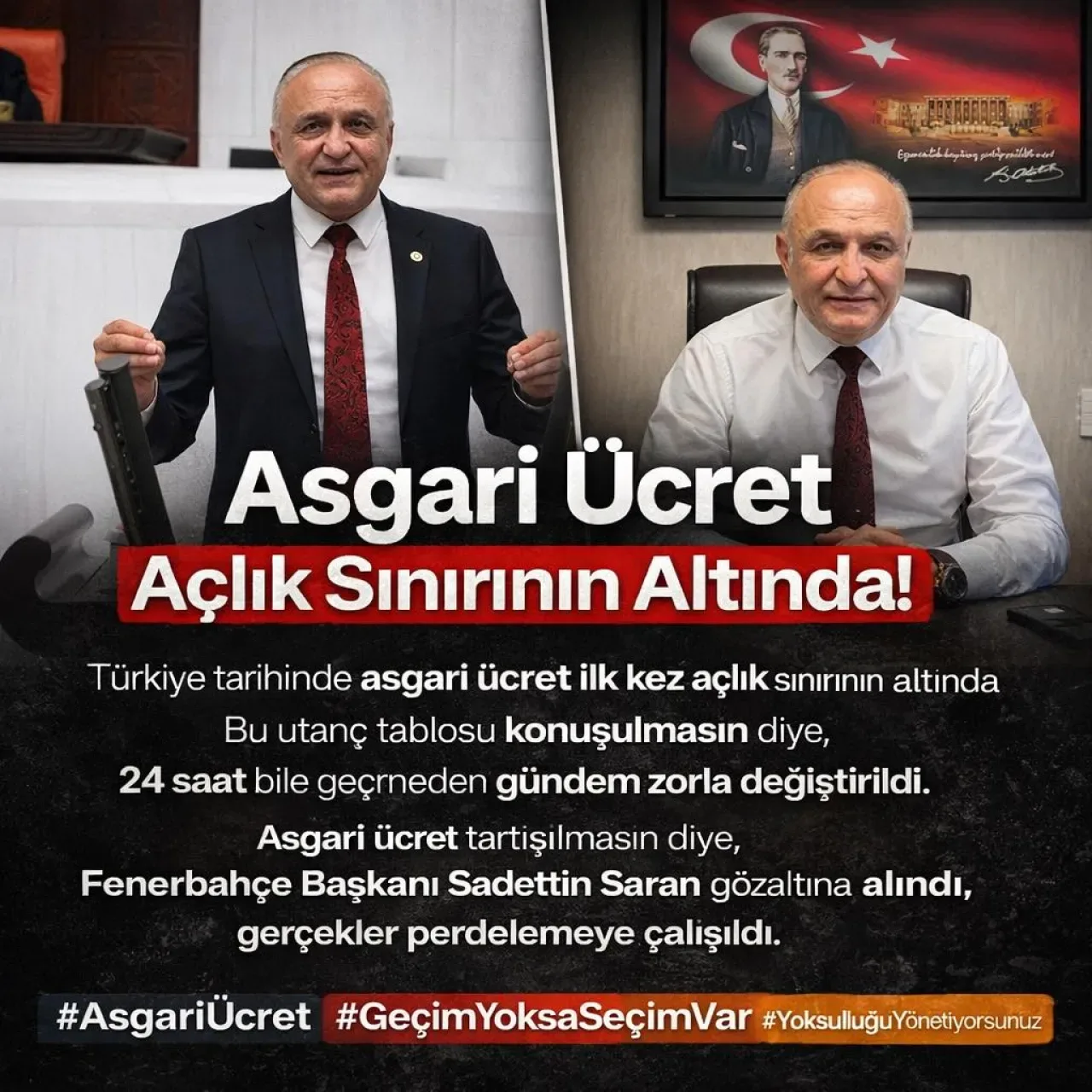 Asgari Ücret Tarihte İlk Kez Açlık Sınırının Altına Düştü Asgari Ücret Tarihte İlk Kez Açlık Sınırının Altına Düştü