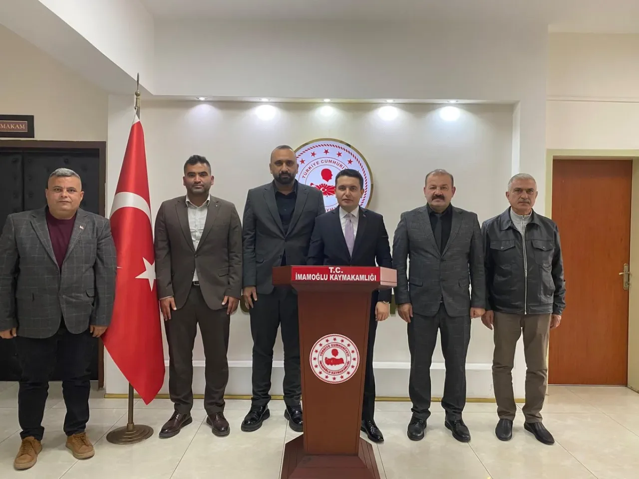 İmamoğlu Kaymakamı Osman Şahin, Türk Eğitim Sen Heyetini Ağırladı İmamoğlu Kaymakamı Osman Şahin, Türk Eğitim Sen Heyetini Ağırladı